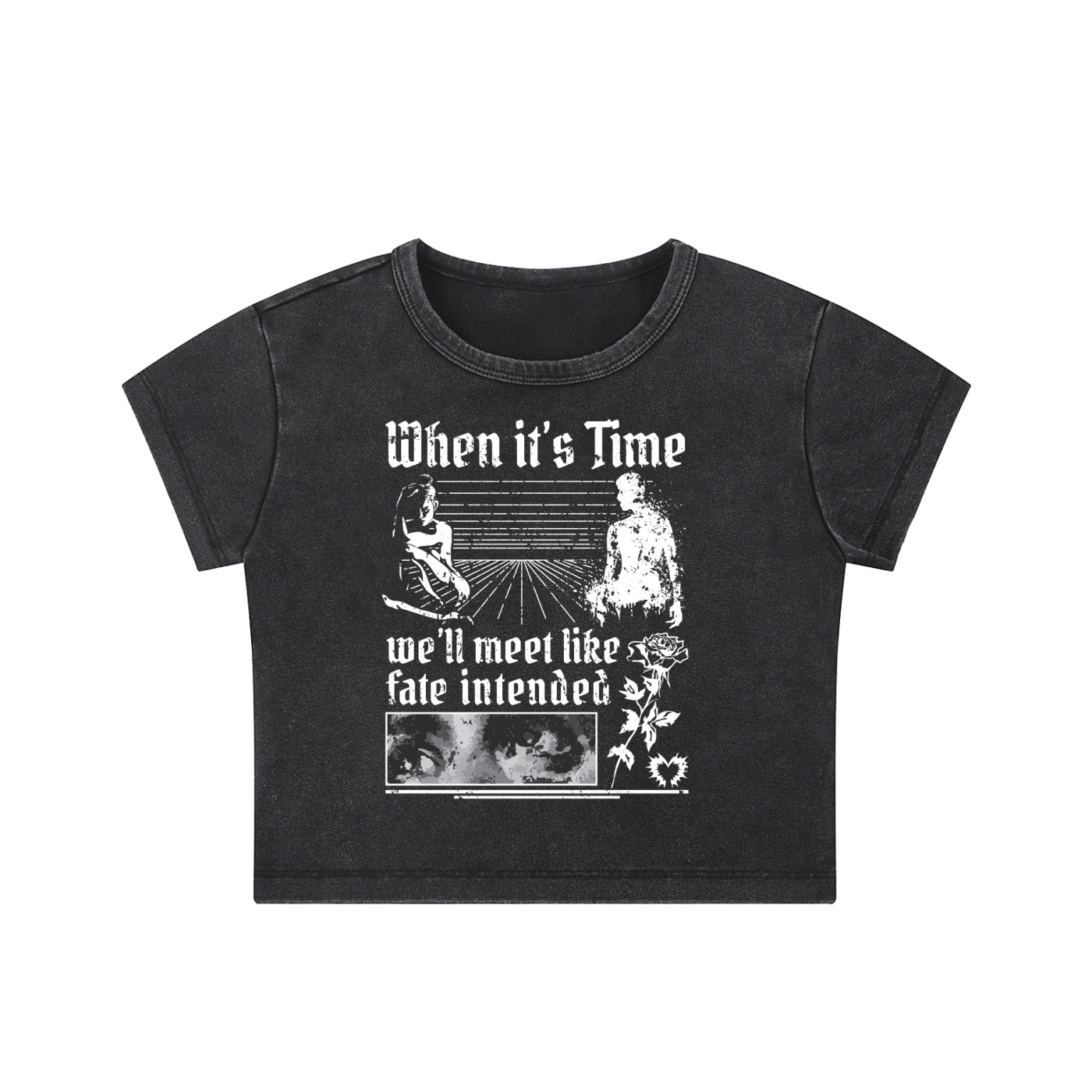 When Its Time Snow Washed Crop Top