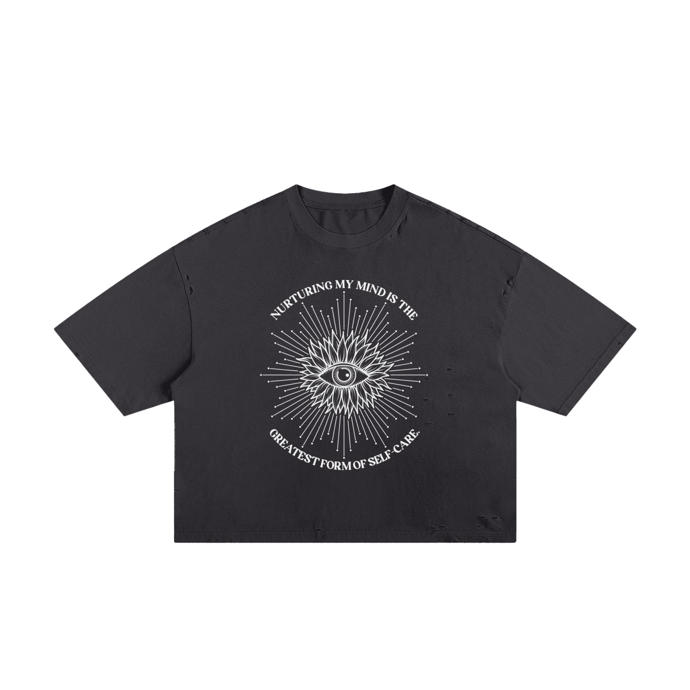 Nurturing my mind is the greatest form of self-care Unisex Cropped Boxy Tee