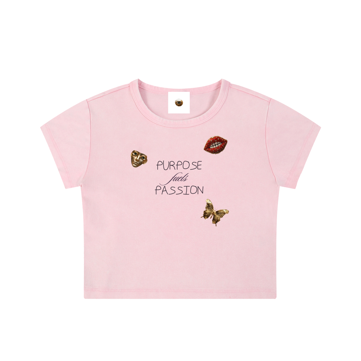 Purpose Fuels Passion Snow Washed Crop Top