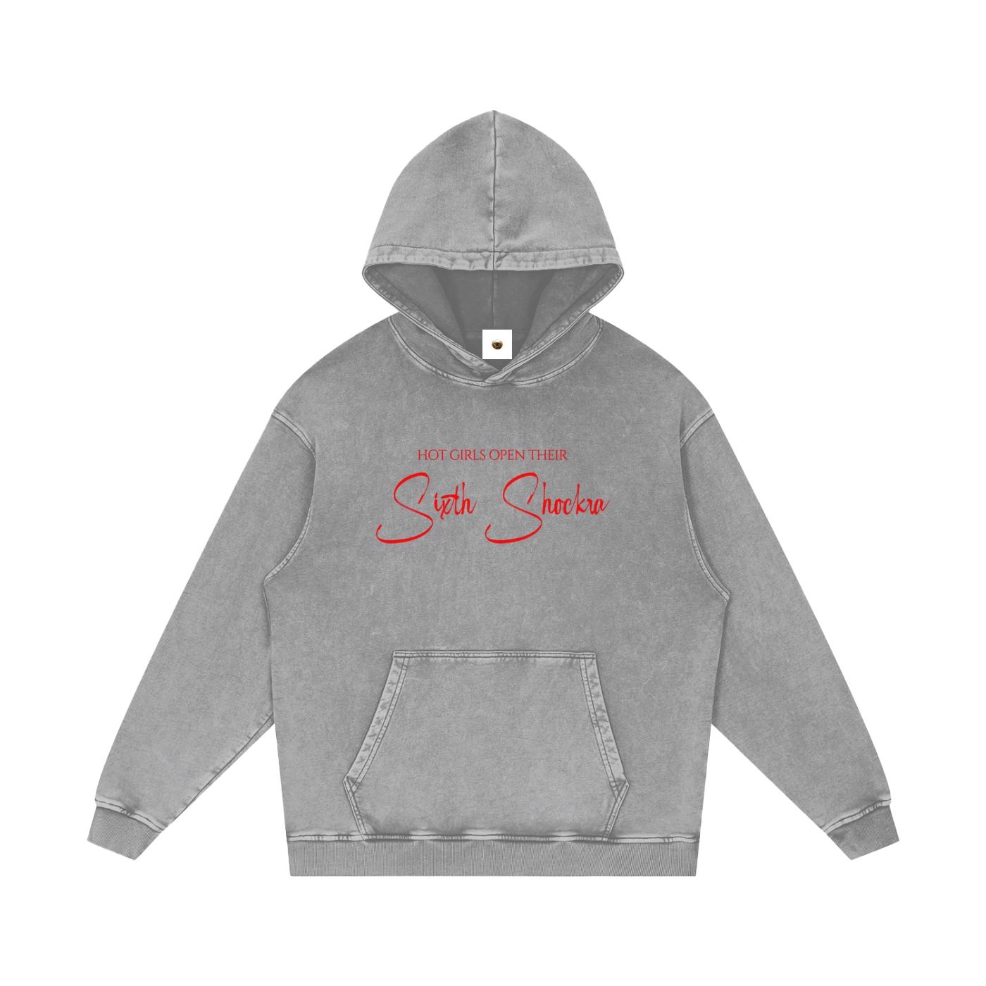 Hot Girls Snow Washed Loose Cotton Hoodie
