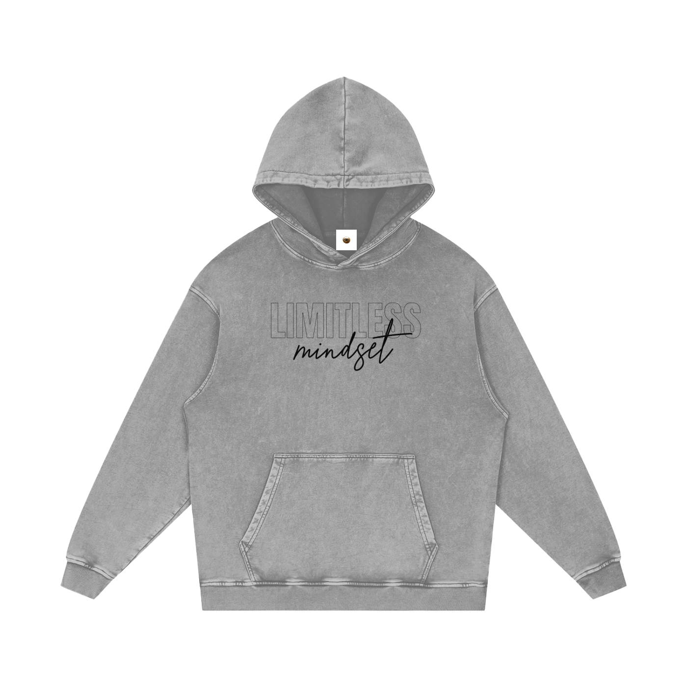 Limitless Mindset Snow Washed Loose Cotton Hoodie