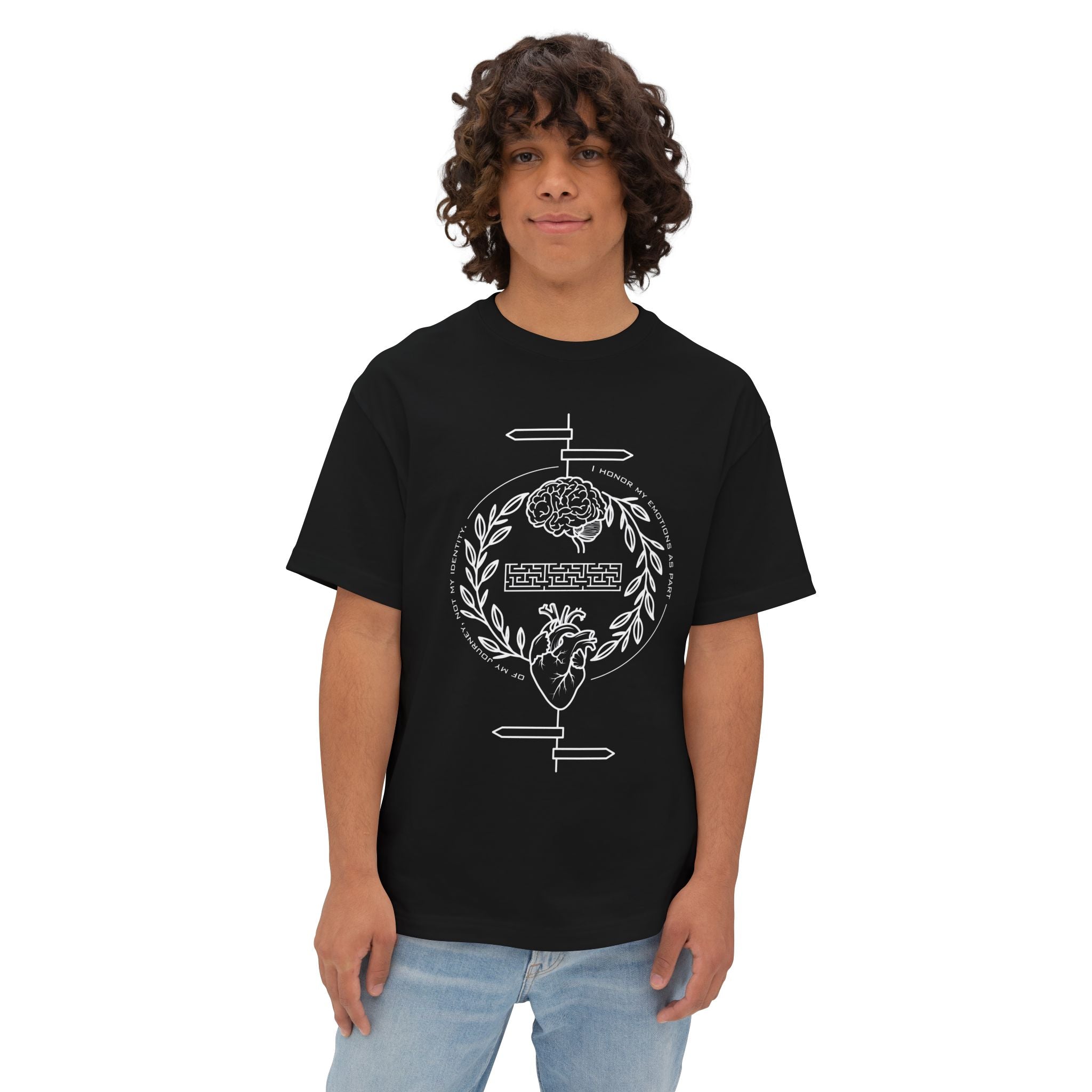 I honor my emotions as part of my journey, not my identity Oversized Tee