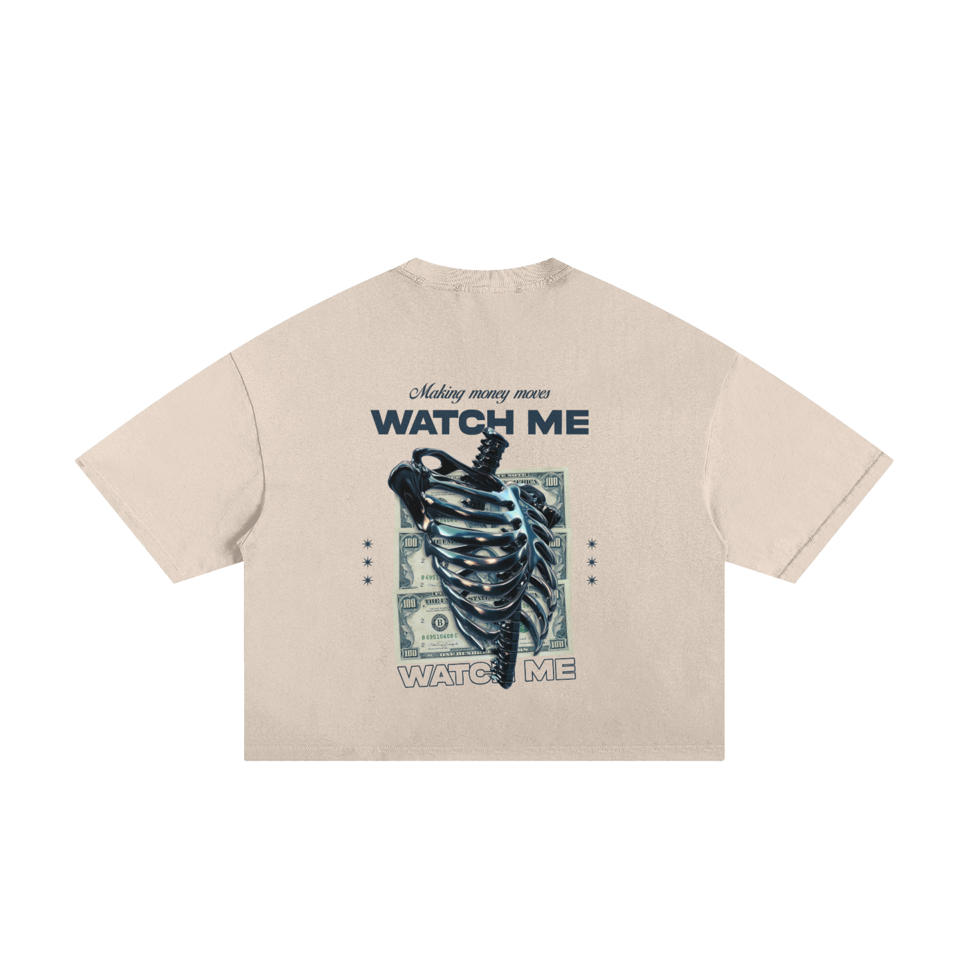 Making Money Moves Watch Me Classic Frayed Boxy Tee