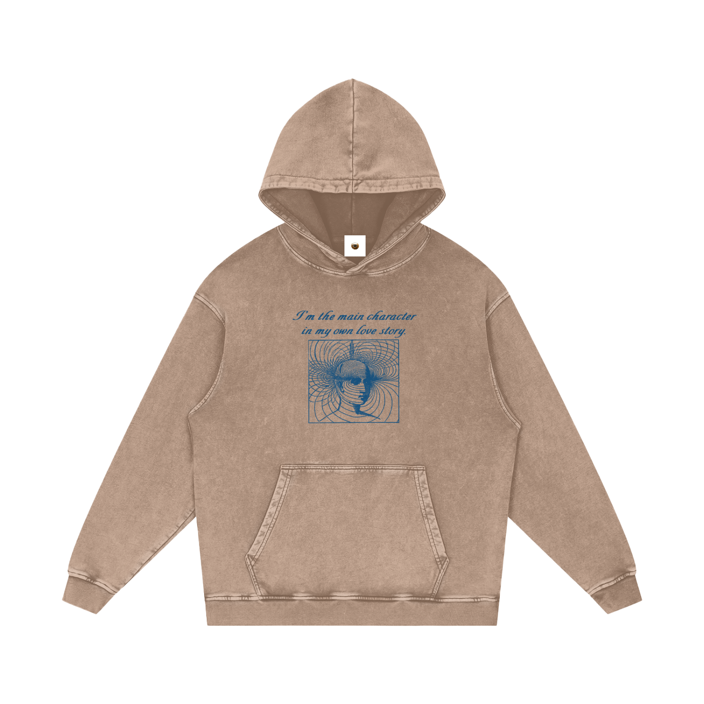 Im The Main Character In My Own Love Story Snow Washed Loose Cotton Hoodie