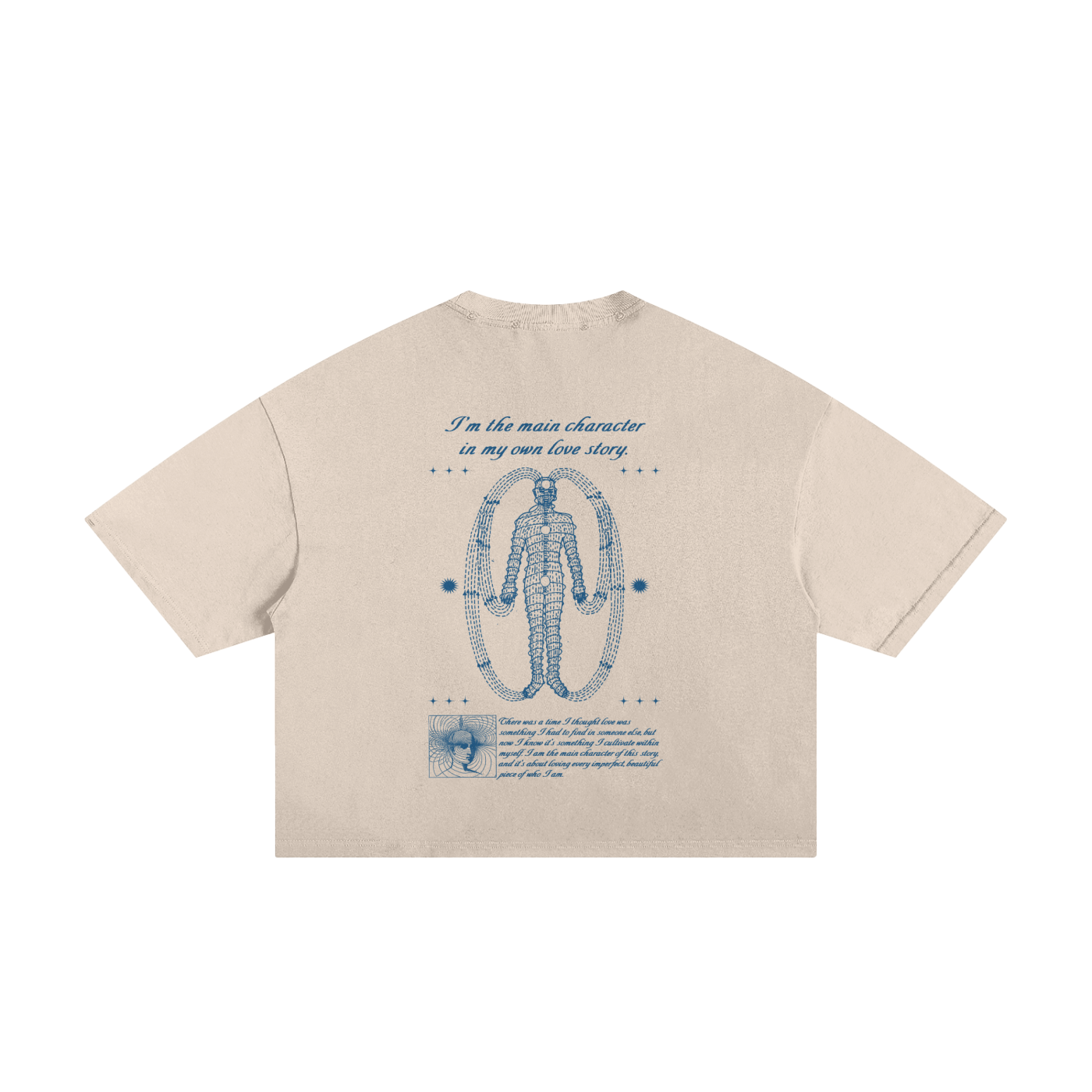 I’m the main character in my own love story Unisex Cropped Boxy Tee