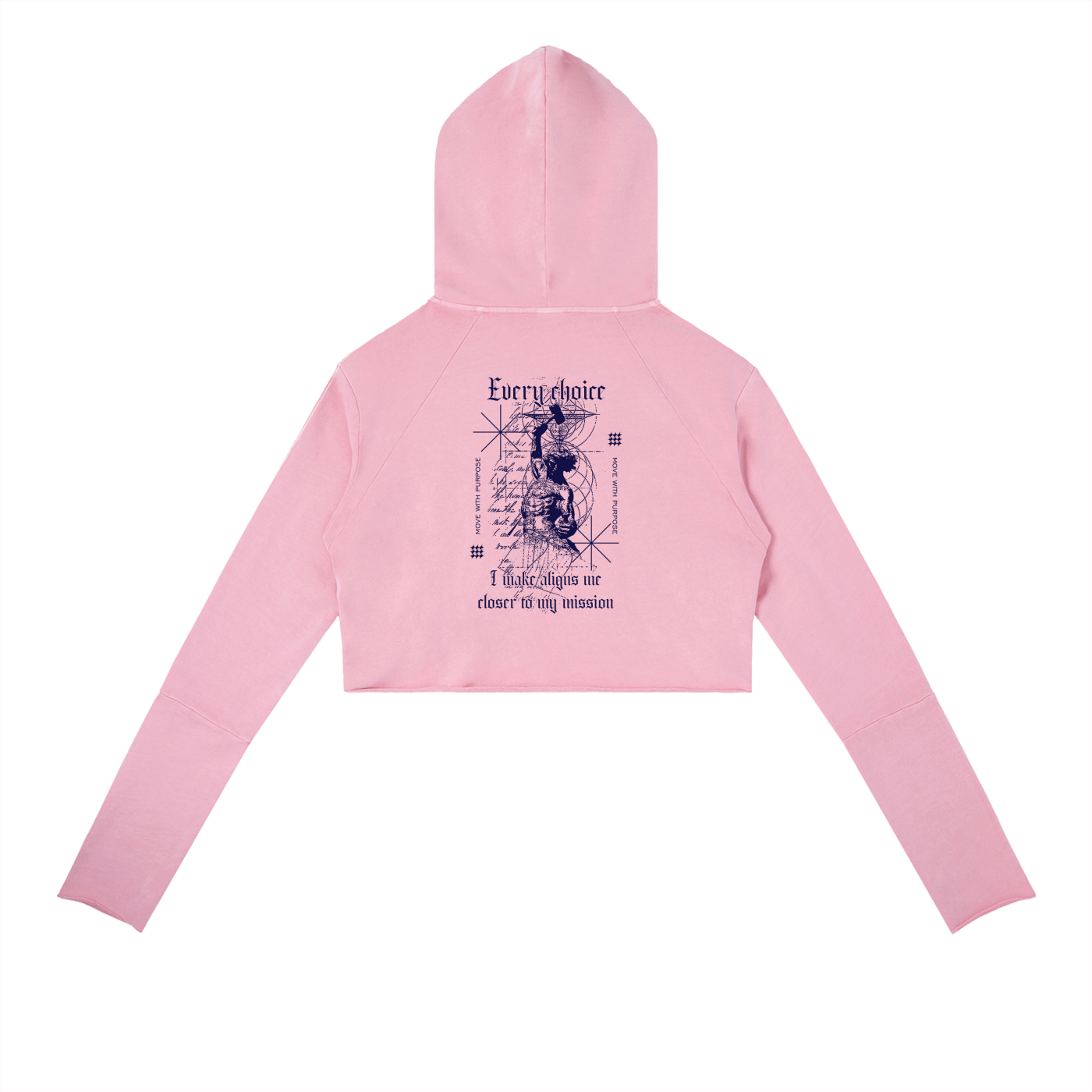 Move With Purpose Vintage Washed Raw Edge Hoodie