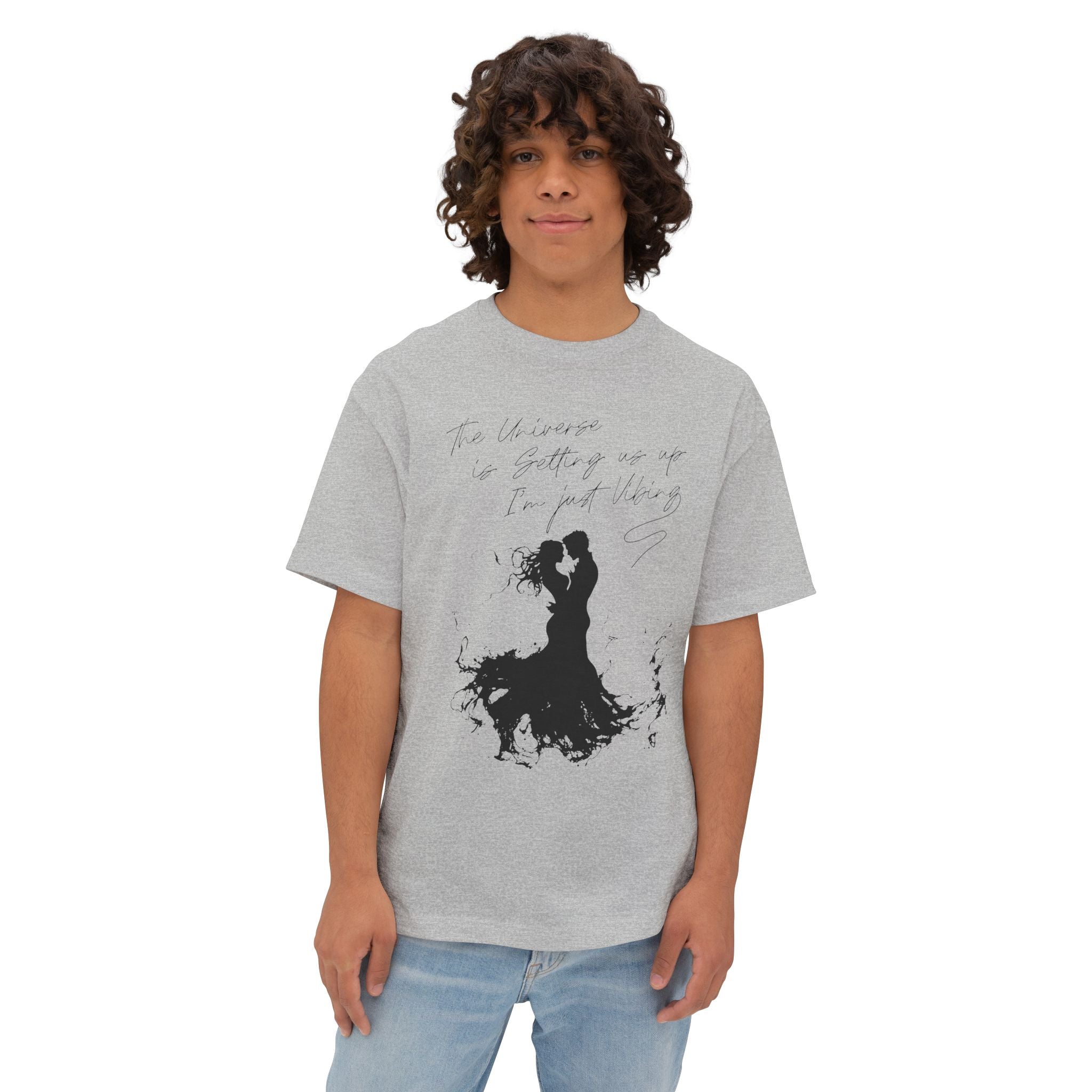 The Universe Is Getting Us Up I'm Just Vibing Oversized Tee