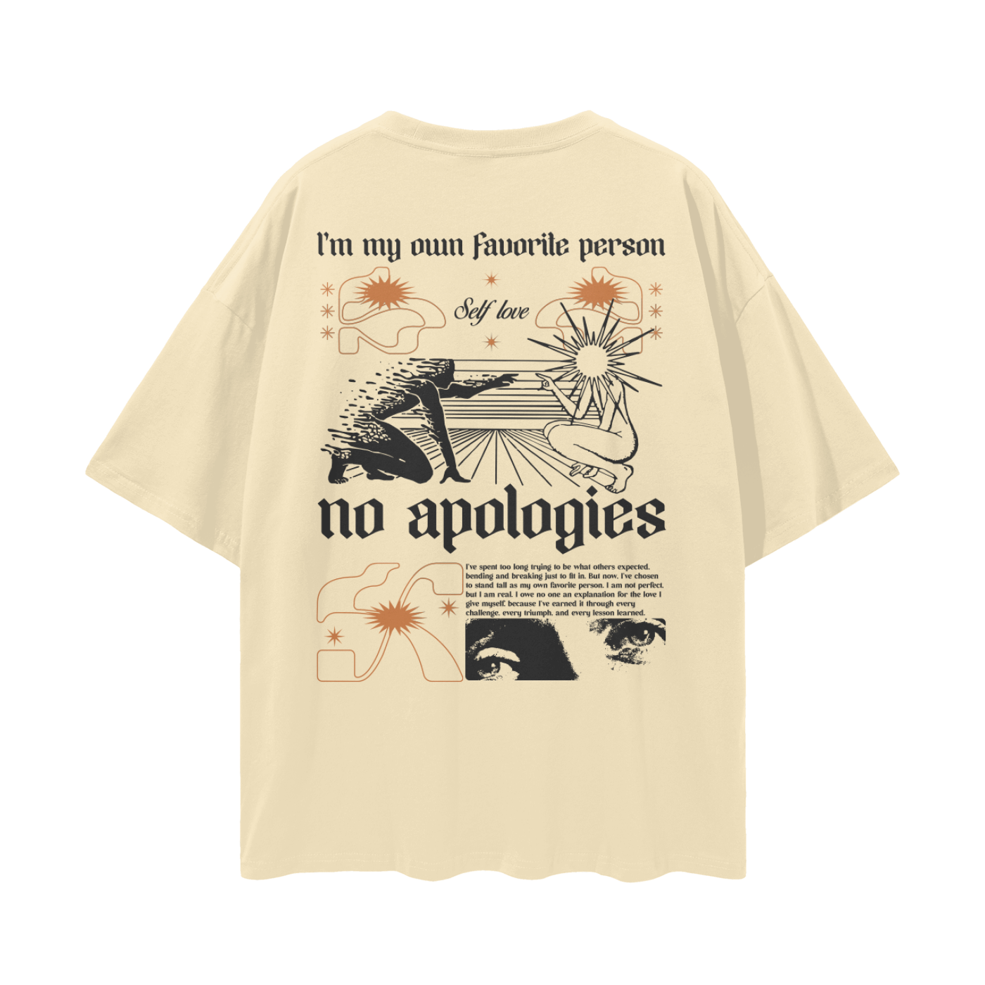 No Apologies Streetwear Loose Drop Shoulder T-Shirt