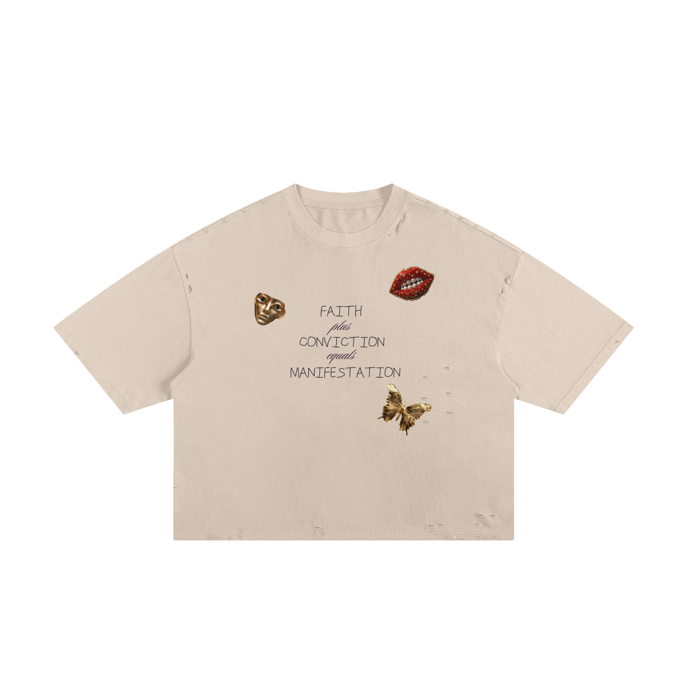 Faith + Conviction Manifestation unisex cropped Boxy Tee