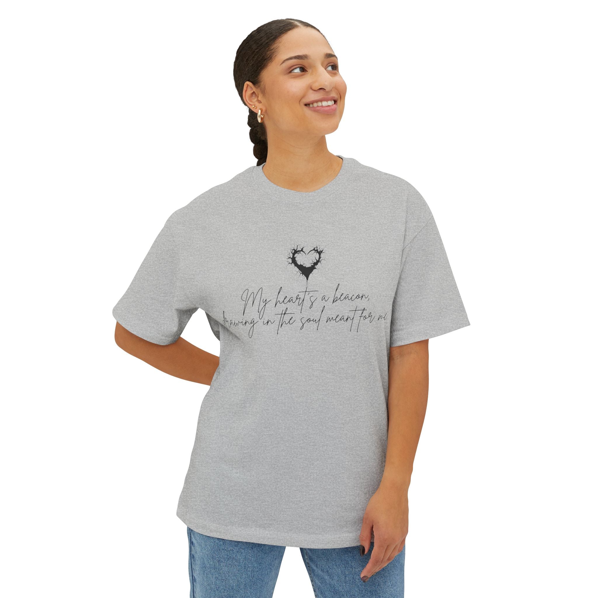 My Heart's A Beacon Oversized Boxy Tee