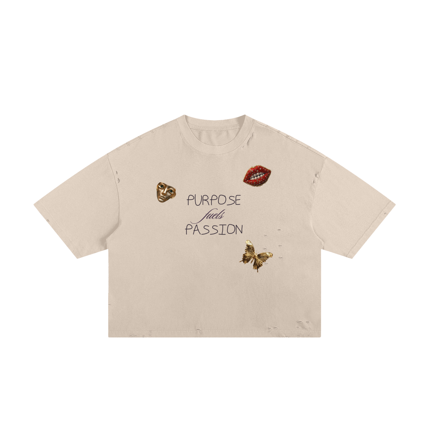 Purpose Fuels Passion Classic Frayed Boxy Tee