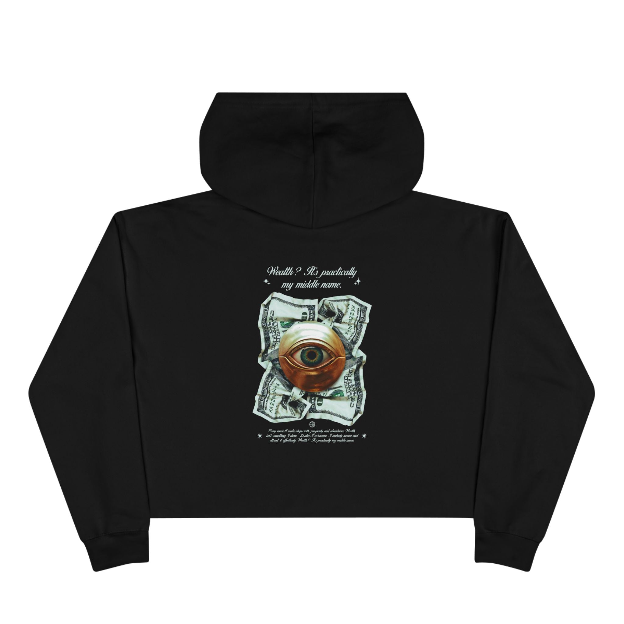 Wealth? It's Practically My Middle Name Unisex Crop Hoodie