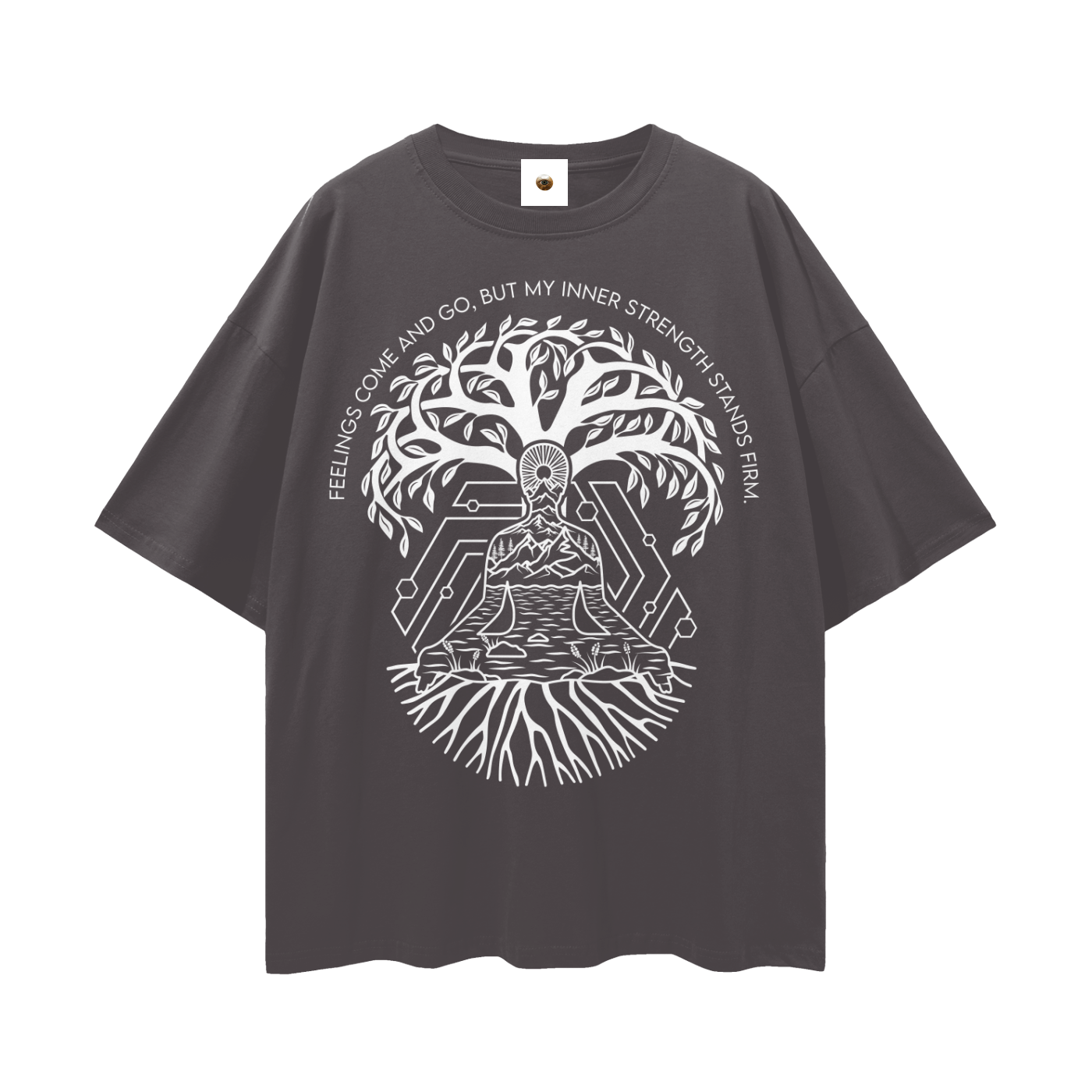 Feelings Come And Go Streetwear Loose Drop Shoulder T-Shirt