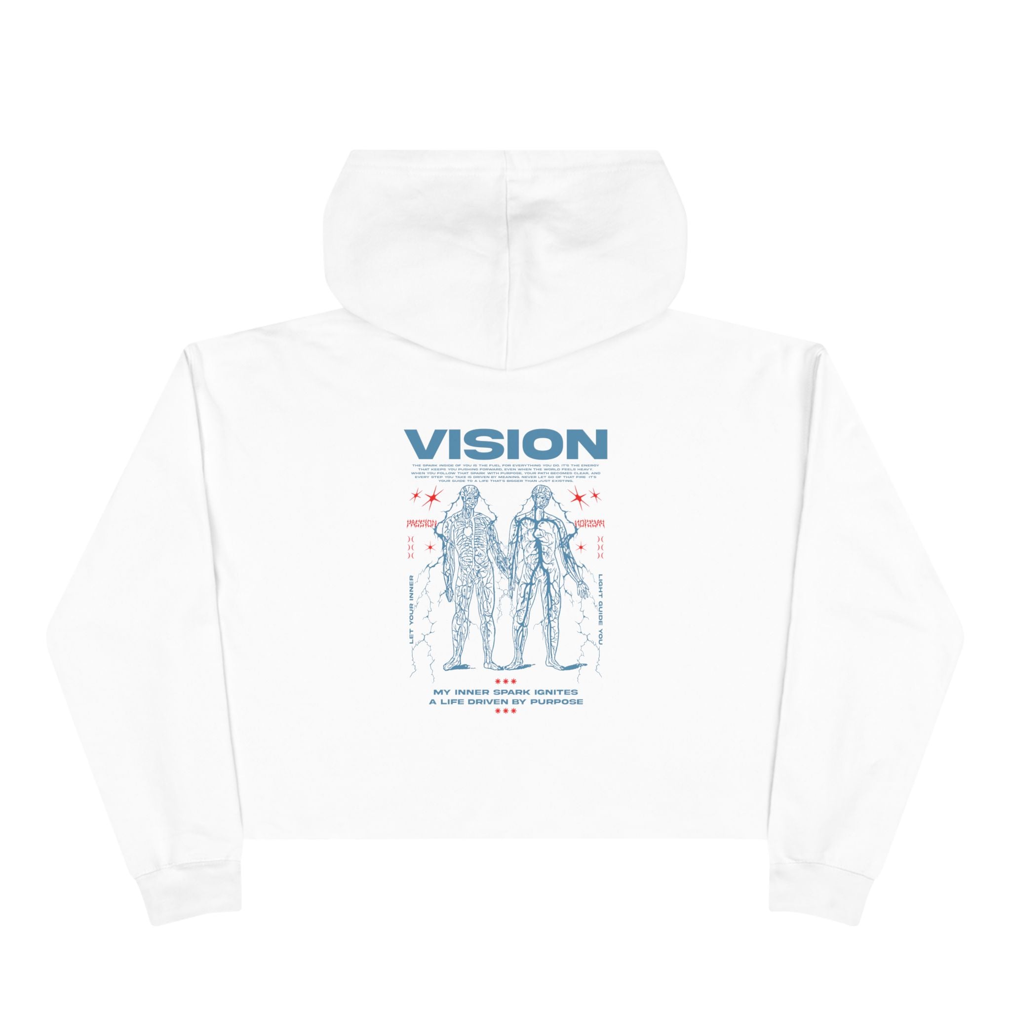 My inner spark ignites a life driven by purpose Unisex Crop Hoodie