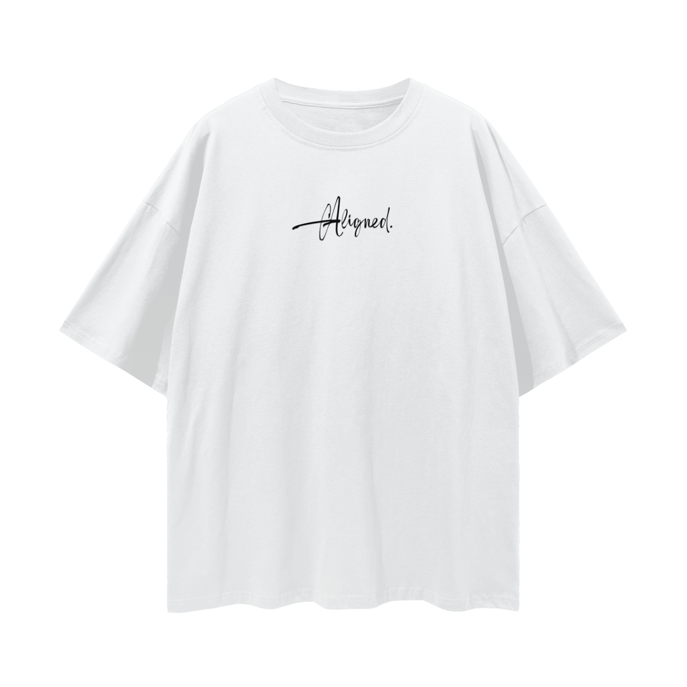 Aligned Streetwear Loose Drop Shoulder T-Shirt