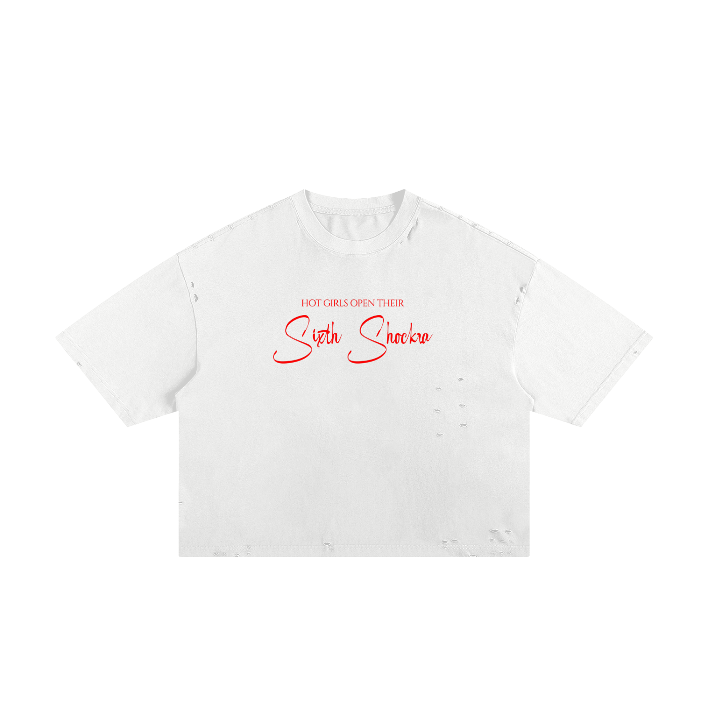 Hot Girls Open Their Sixth Shockra Unisex Cropped Boxy Tee