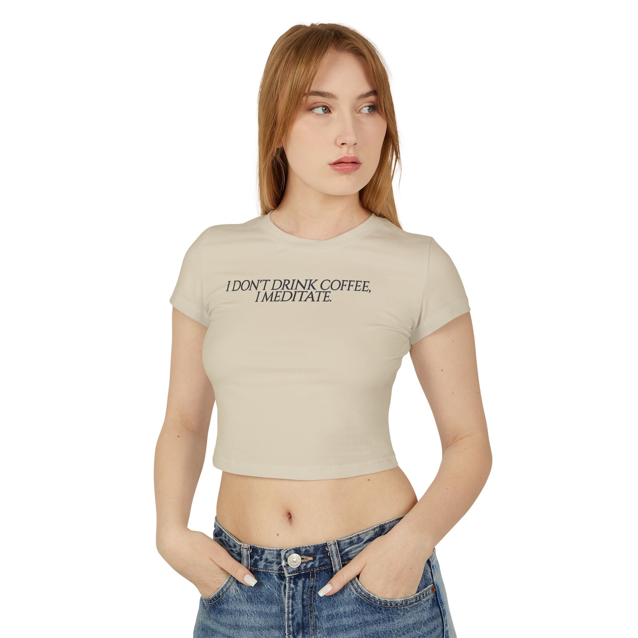 I Don't Drink Coffee I Meditate tiny Tee
