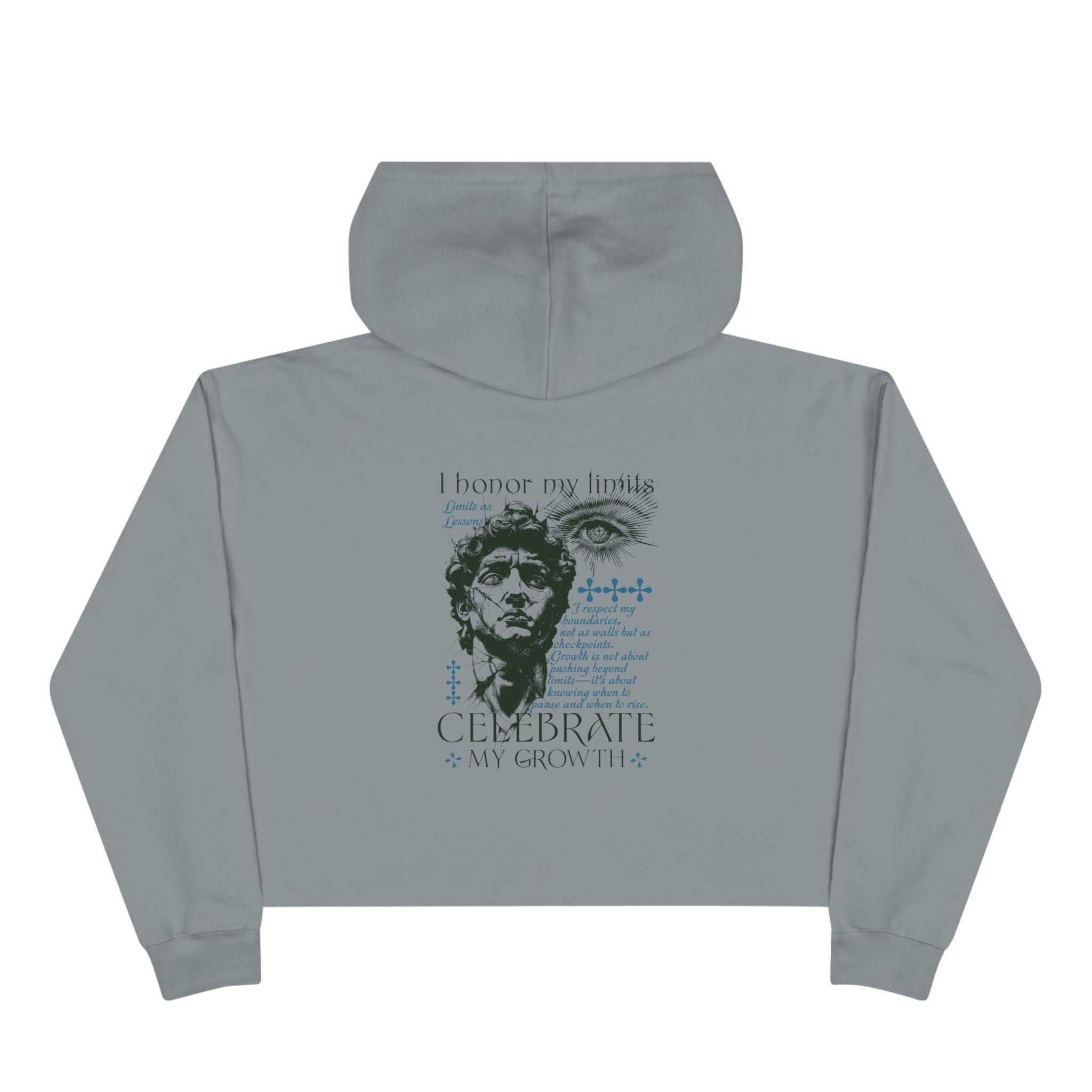 I honor my limits and celebrate my growth Unisex Crop Hoodie