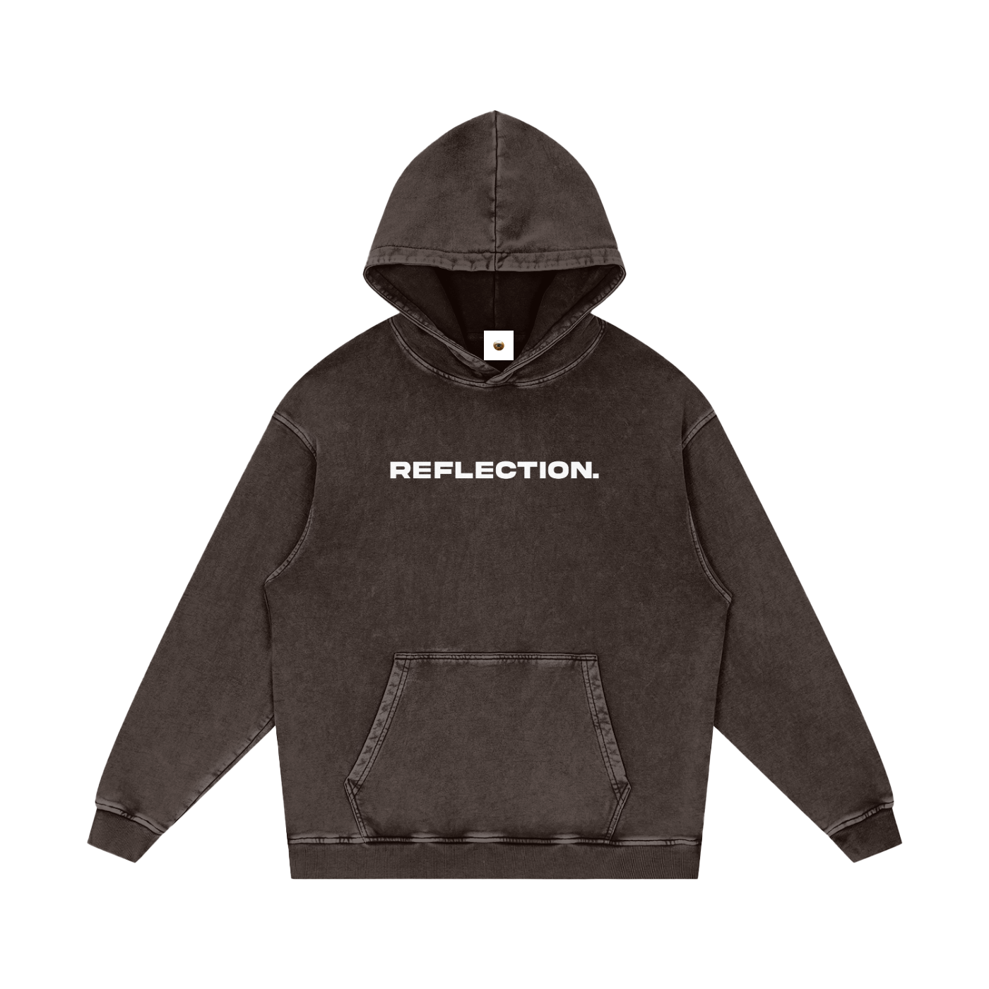 Reflection Snow Washed Loose Cotton Hoodie