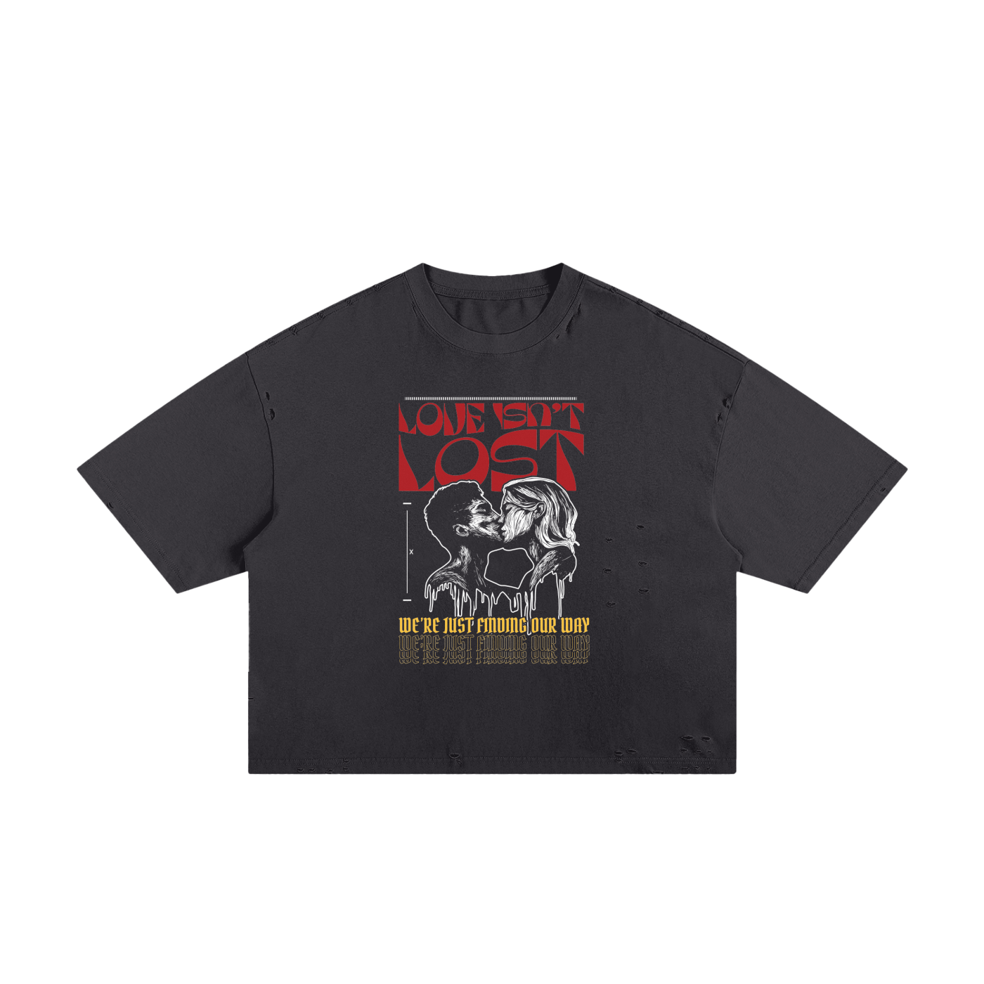 Love Isnt Lost Classic Frayed Boxy Tee