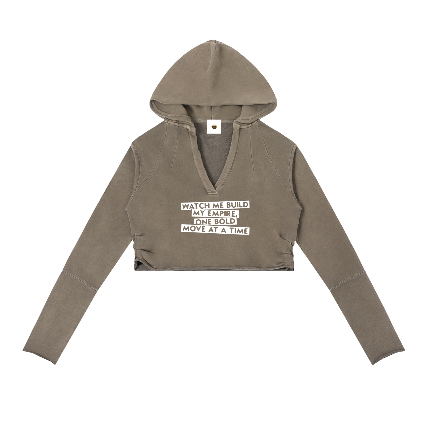 Watch Me Build My Empire Vintage Washed Raw Edge Hoodie