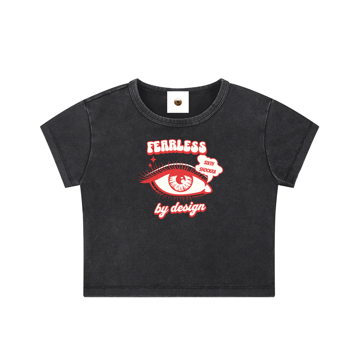 Fearless By Design Snow Washed Crop Top