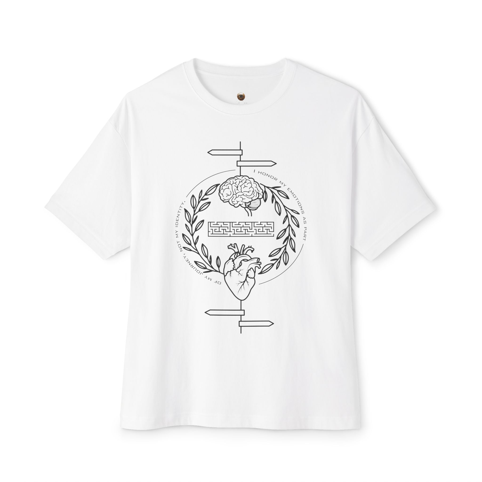 I honor my emotions as part of my journey, not my identity Oversized Tee