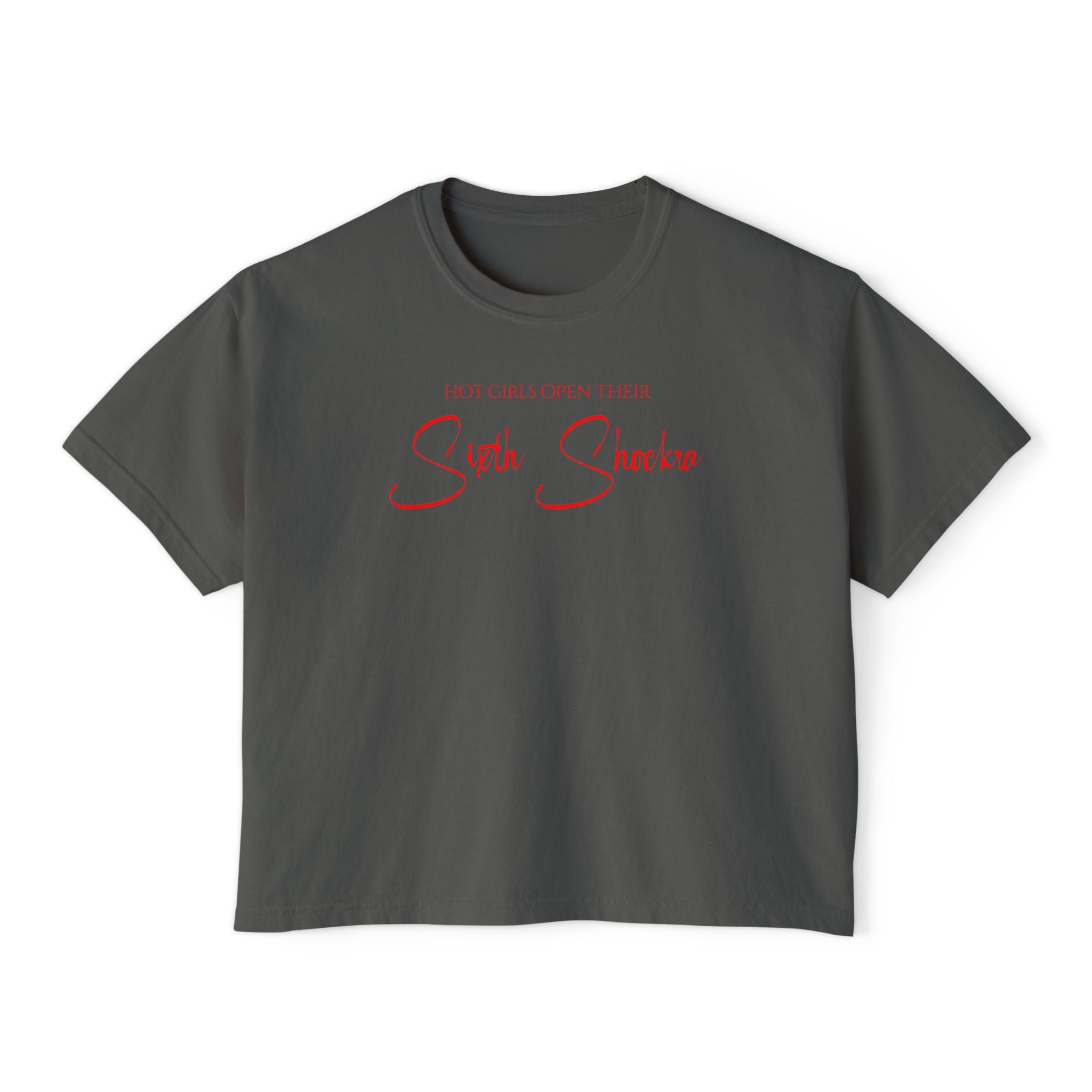 Hot Girls Open Their Sixth Shockra Unisex Cropped Boxy Tee