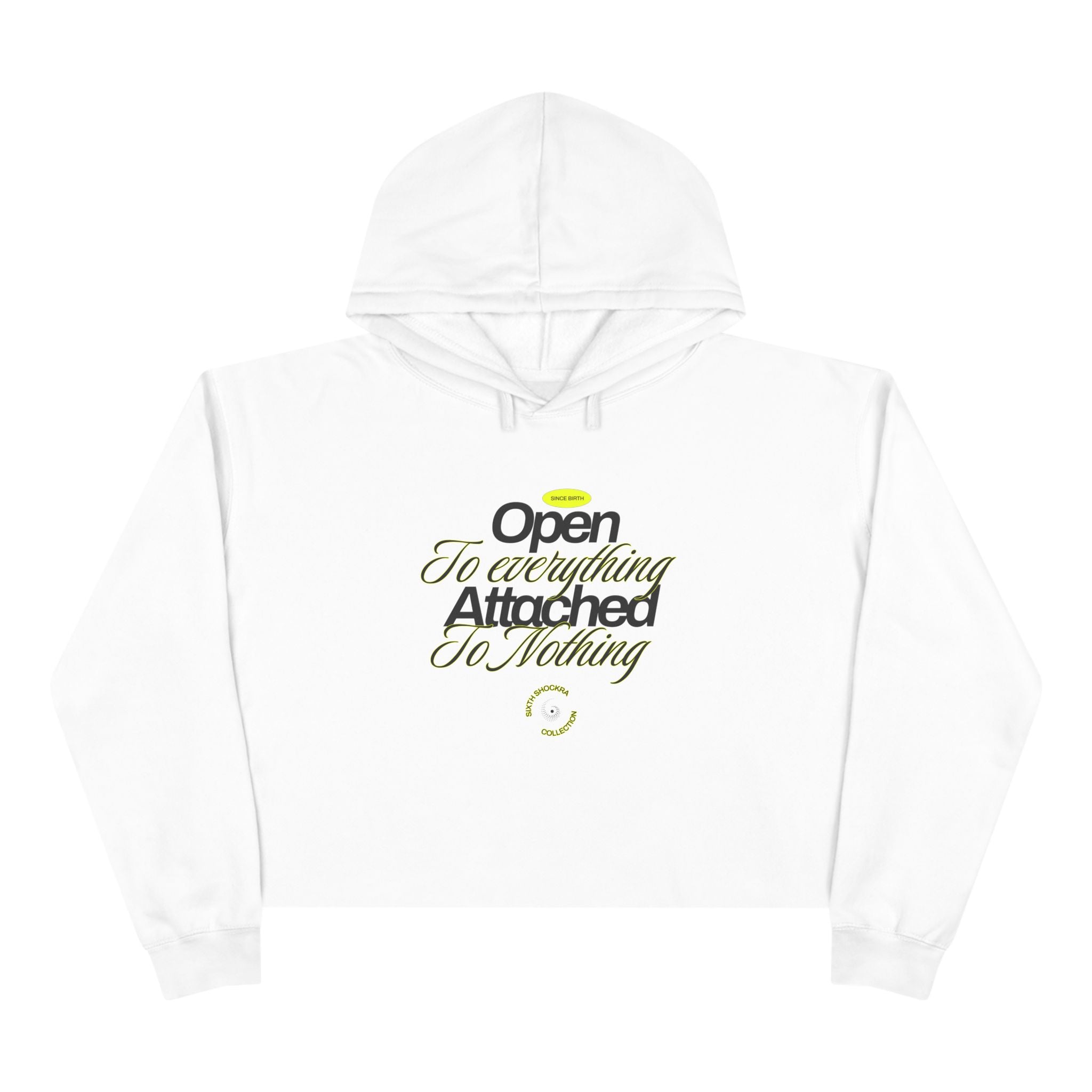 Open To Everything Attached To Nothing Crop Hoodie