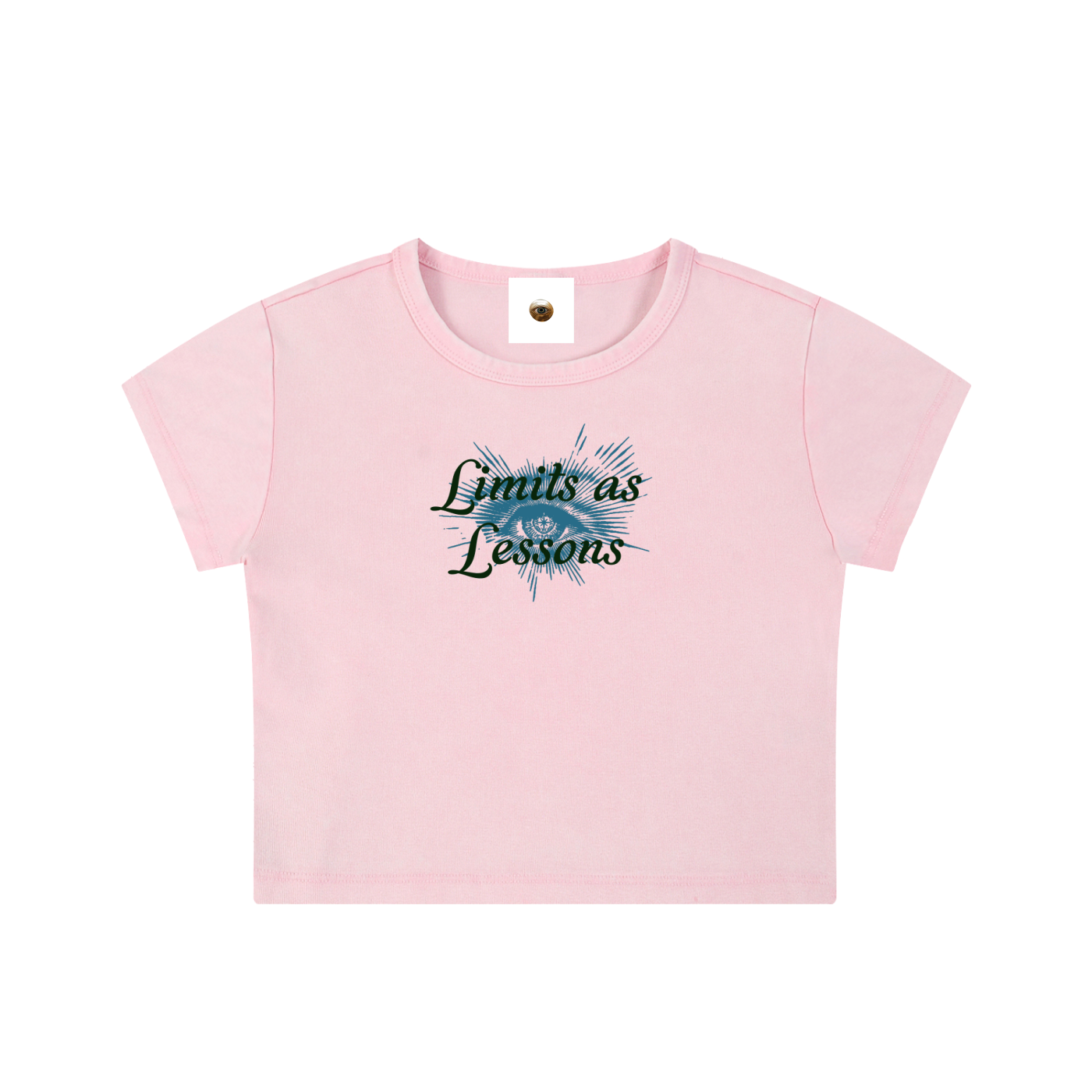 Limits As Lessons Snow Washed Crop Top