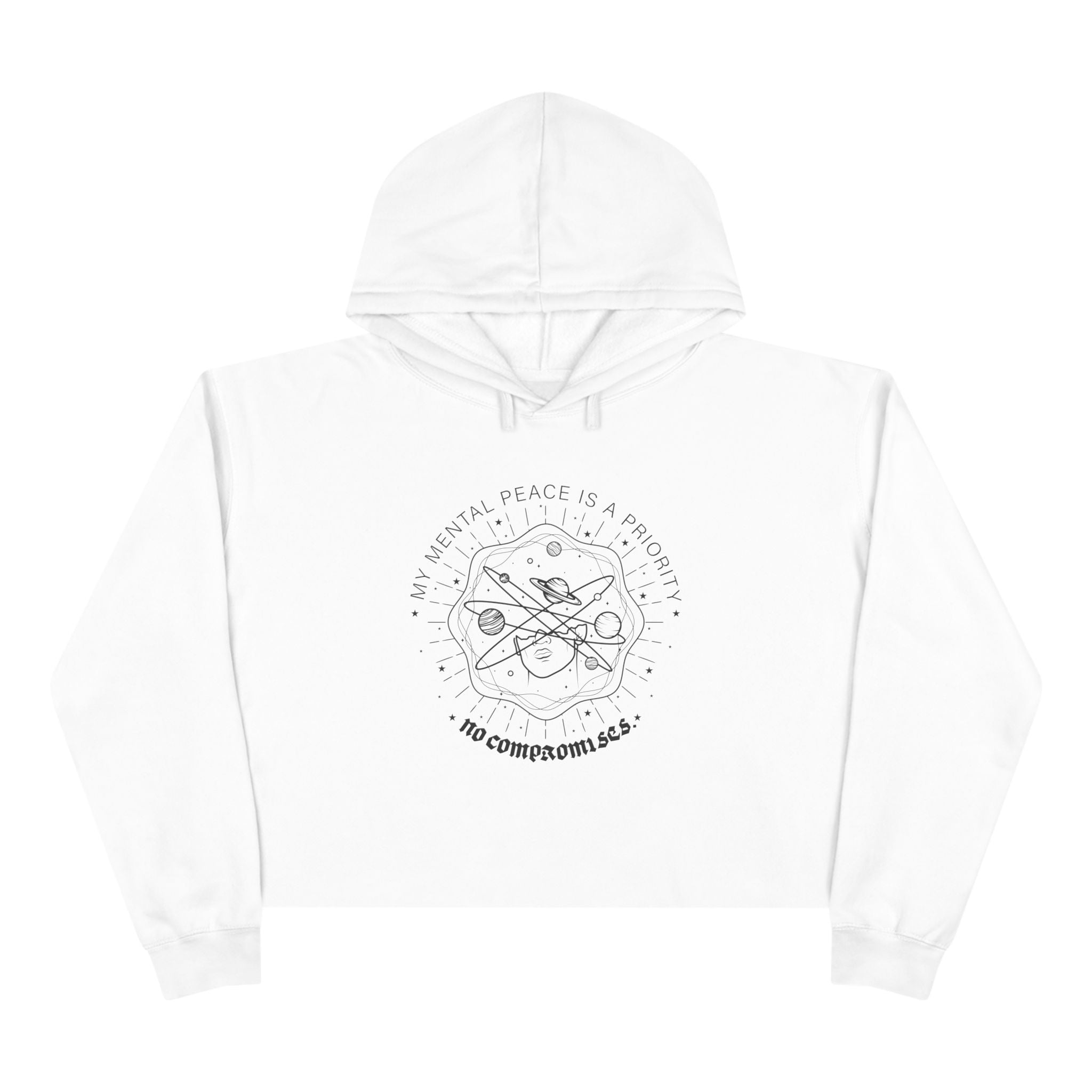 My mental peace is a priority—no compromises Unisex Crop Hoodie