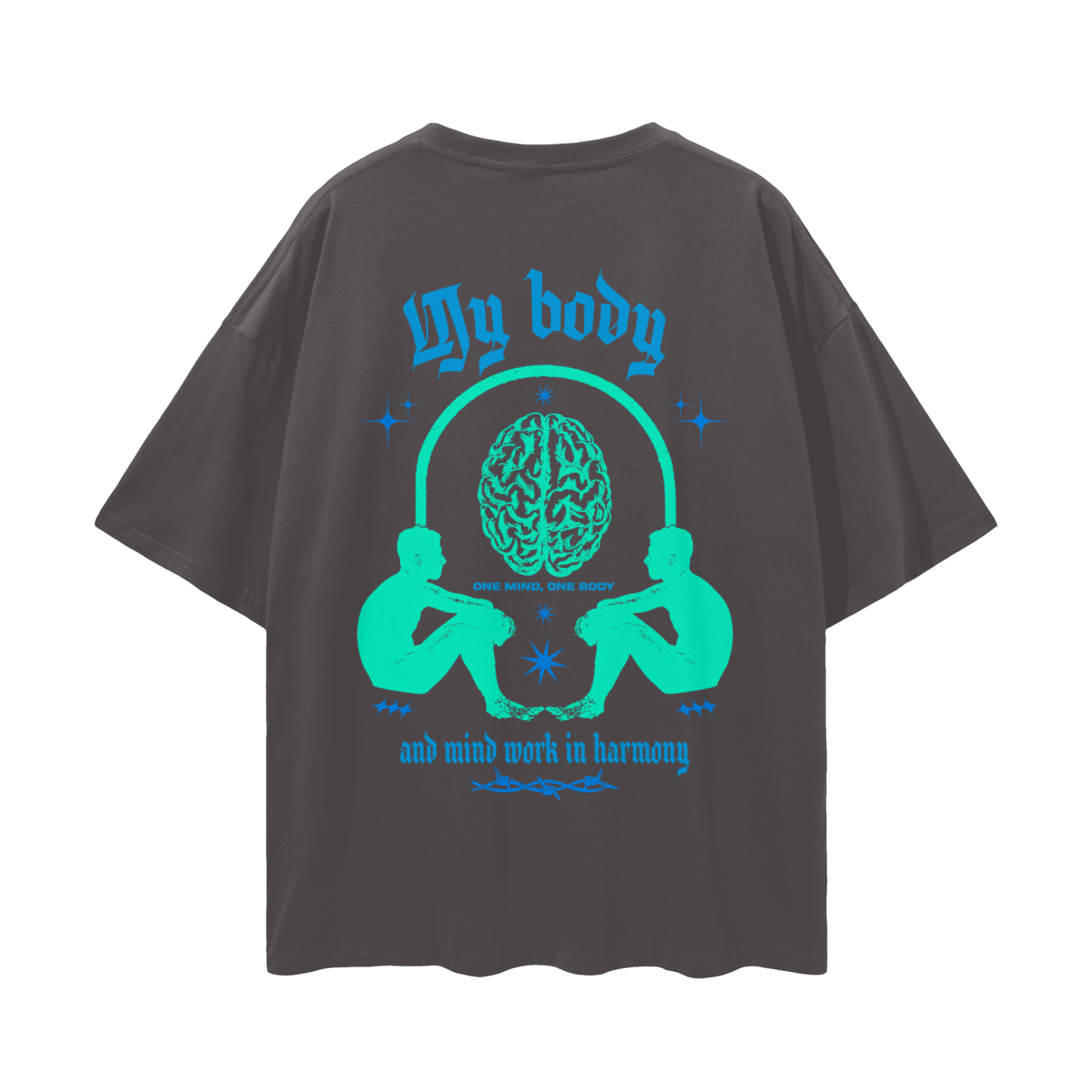 One Mind One Body Streetwear Loose Drop Shoulder T-Shirt