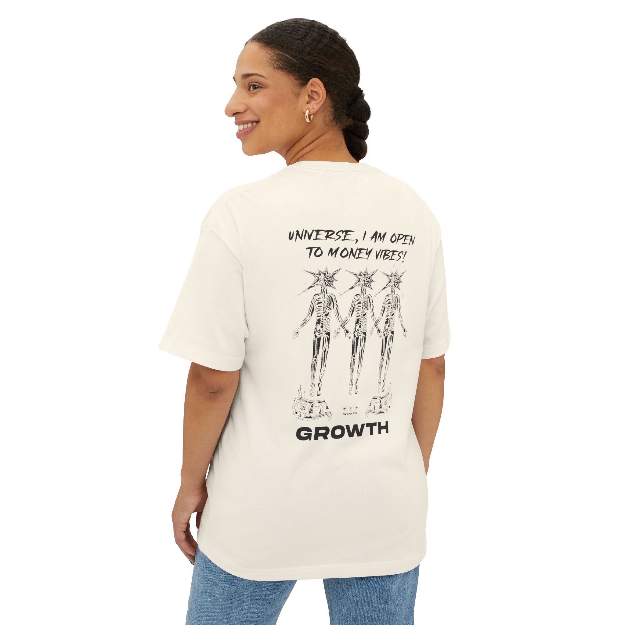 Universe I'm Open To Money Vibe Heavy Cotton Tee