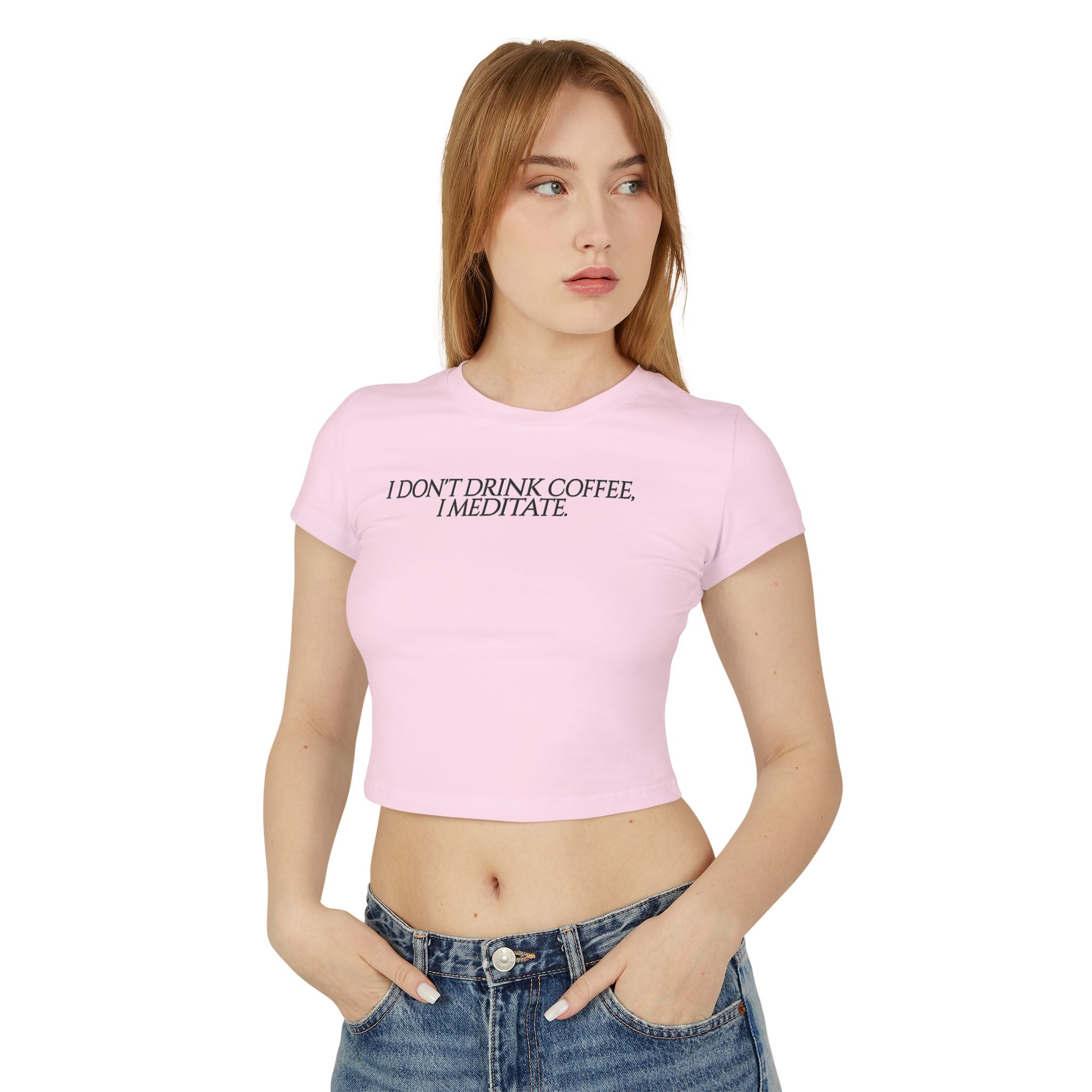 I Don't Drink Coffee I Meditate tiny Tee