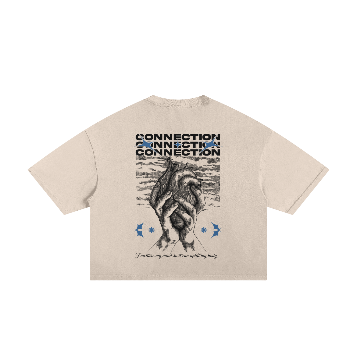 I nurture my mind so it can uplift my body Unisex Boxy Tee
