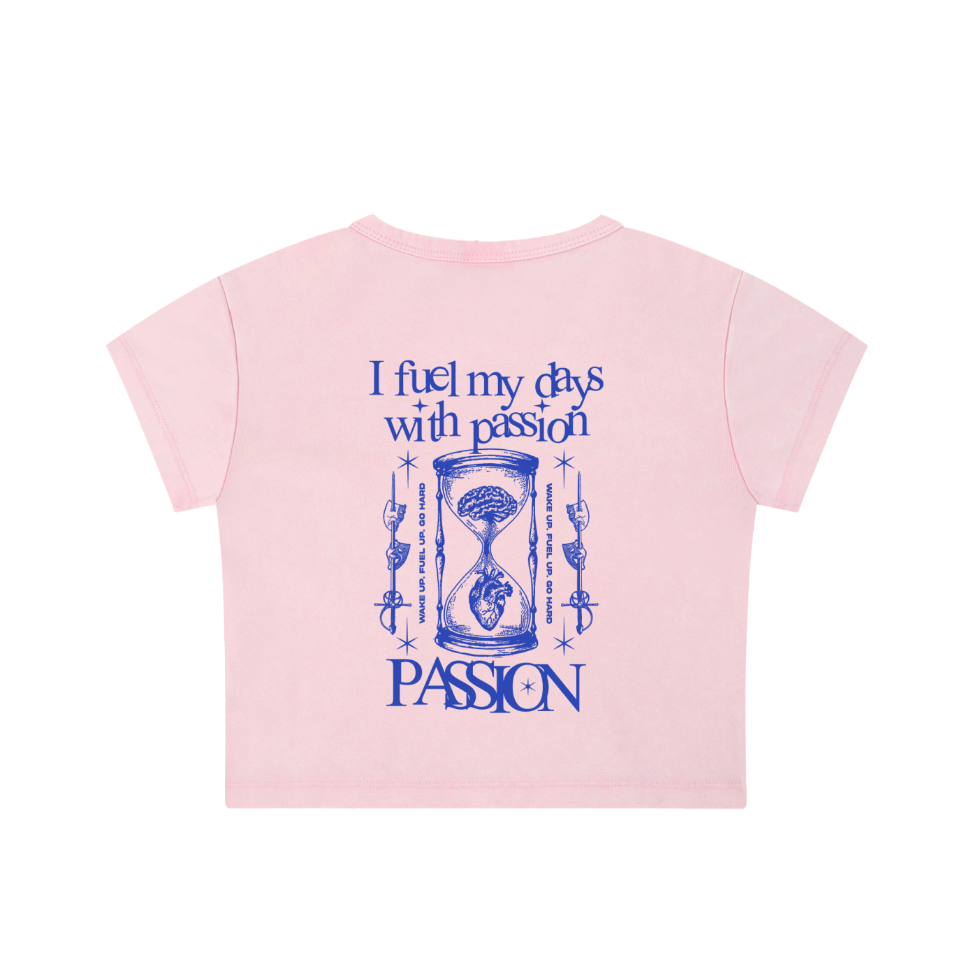 I Fuel My Days Snow Washed Crop Top