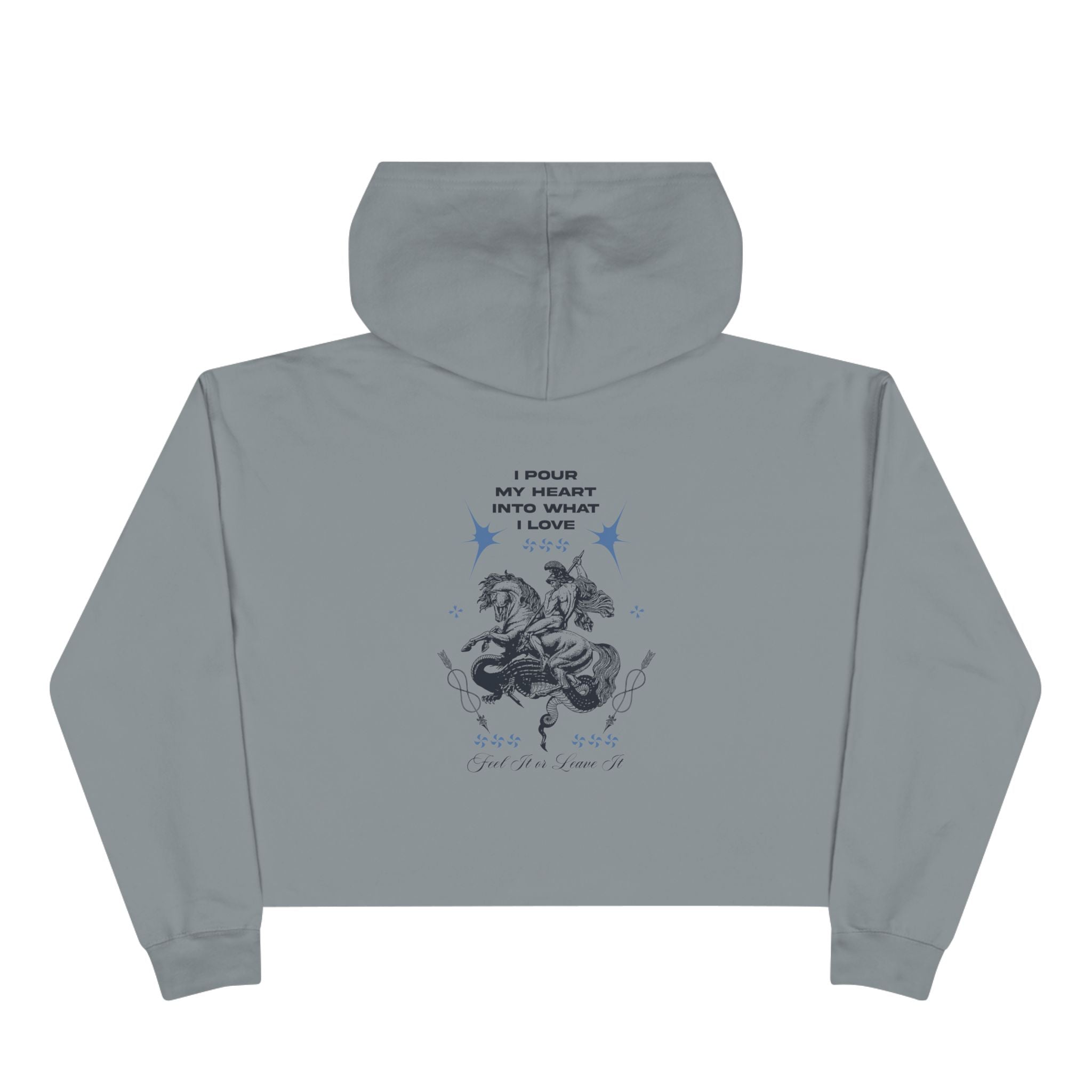 I pour my heart into what I love Unisex Crop Hoodie