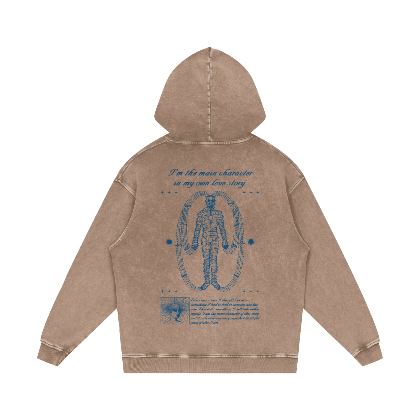 Im The Main Character In My Own Love Story Snow Washed Loose Cotton Hoodie