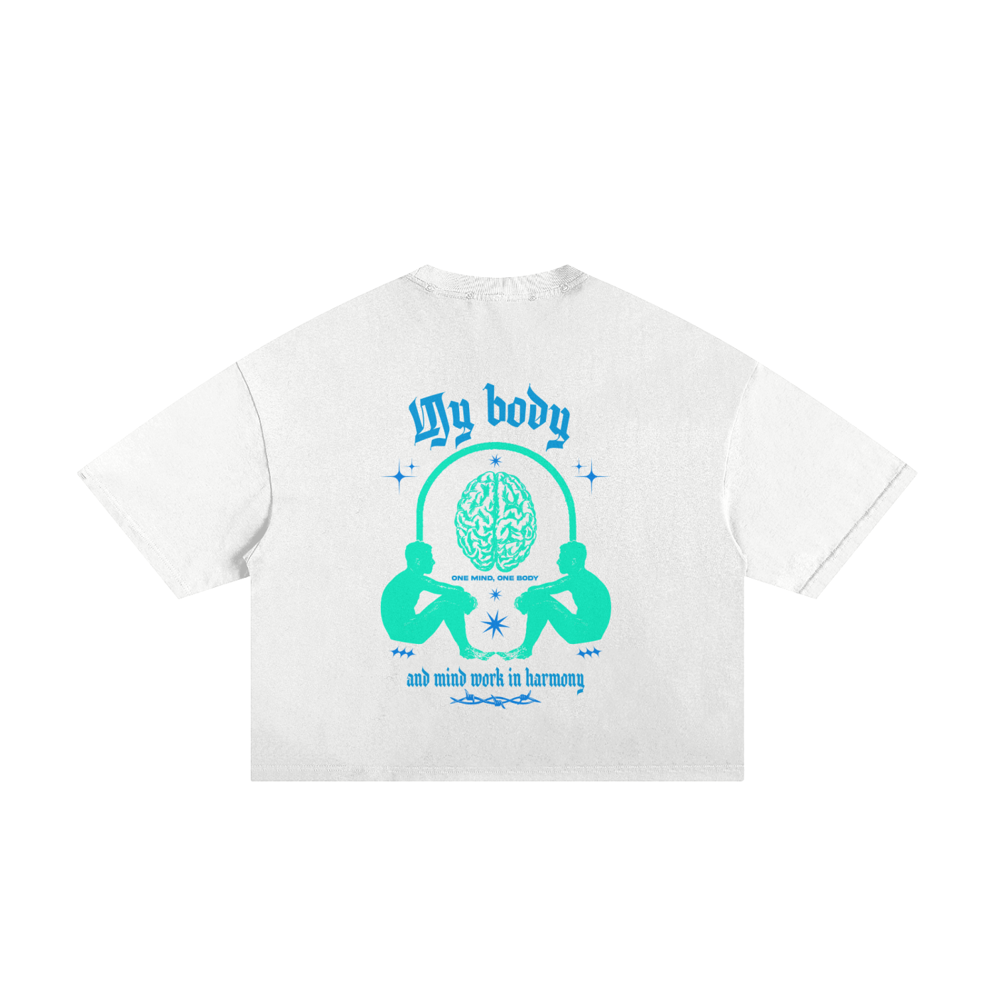 My body and mind work in harmony Unisex Boxy Tee