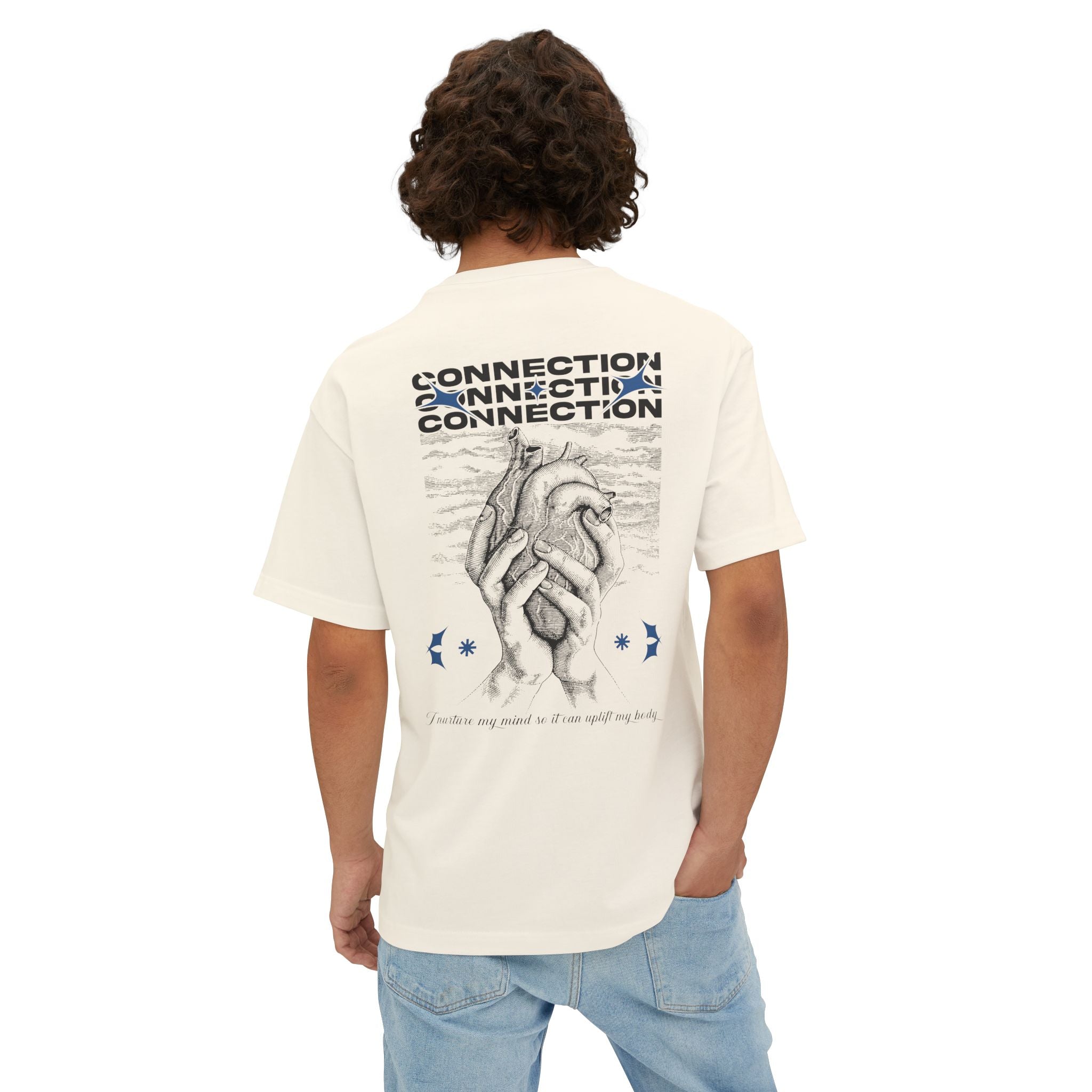 I nurture my mind so it can uplift my body Unisex Oversized Tee