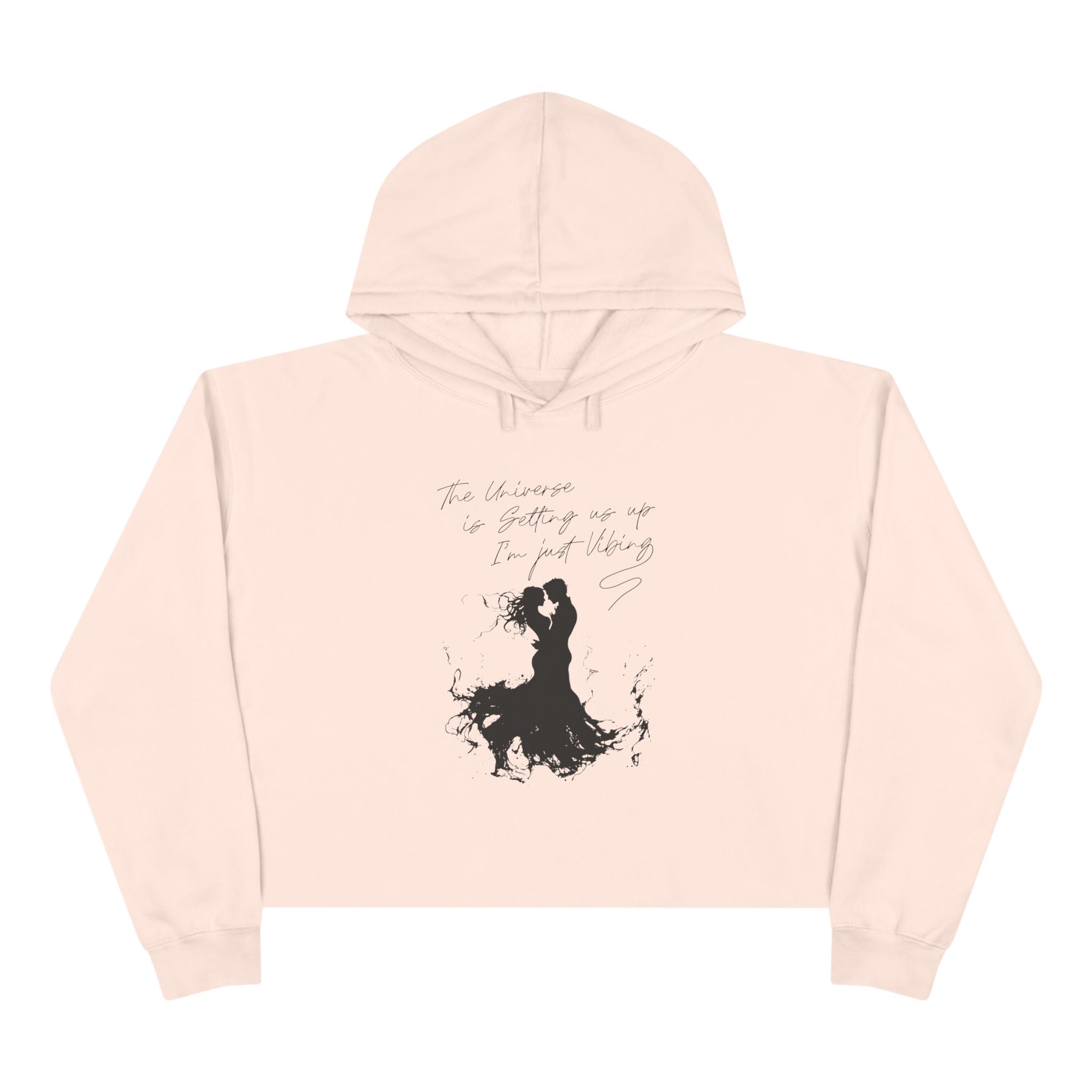 The Universe Is Getting Us Up I'm Just Vibing Unisex Crop Hoodie