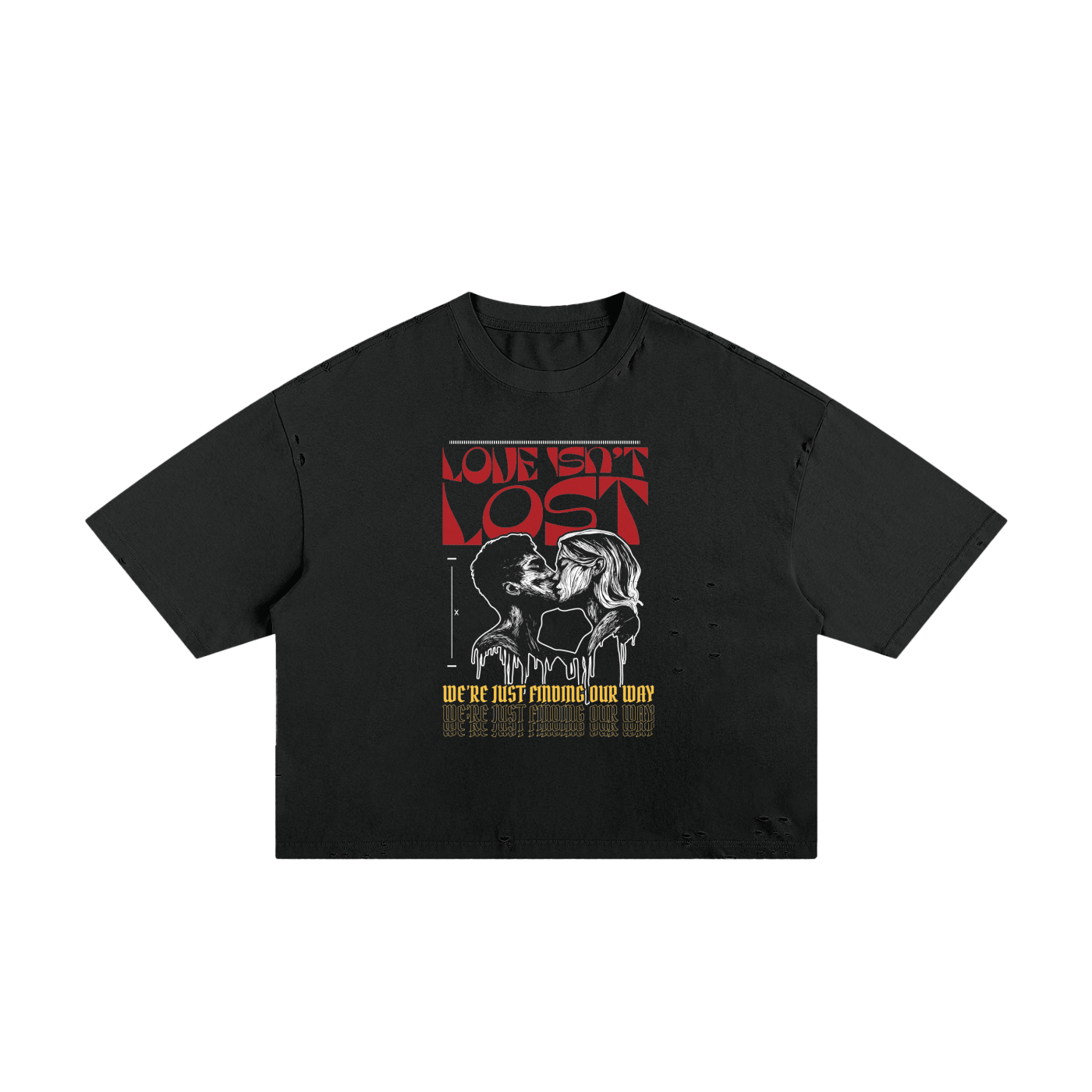 Love Isnt Lost Classic Frayed Boxy Tee