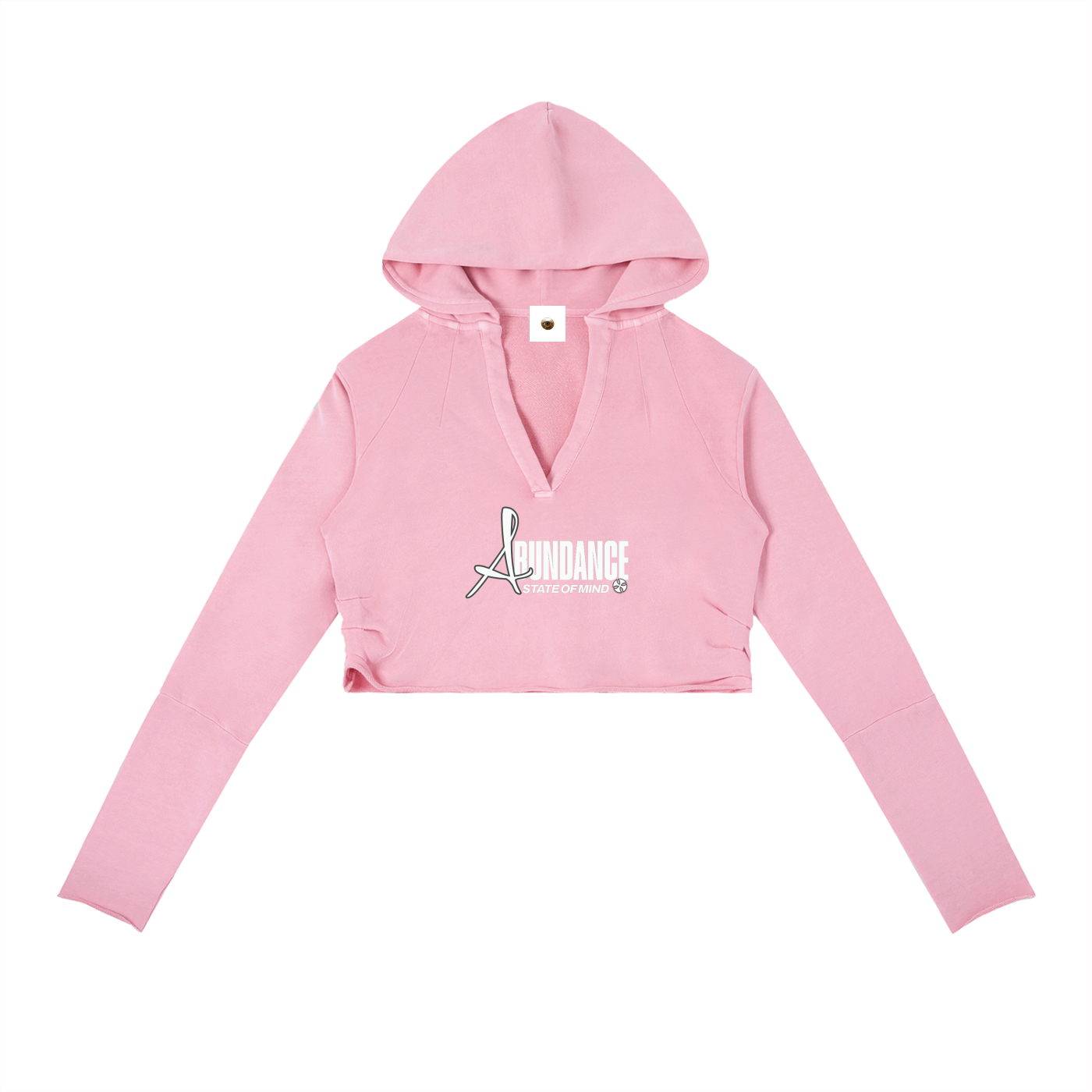 Abundance State of Mind Vintage Washed Raw Edge Hoodie