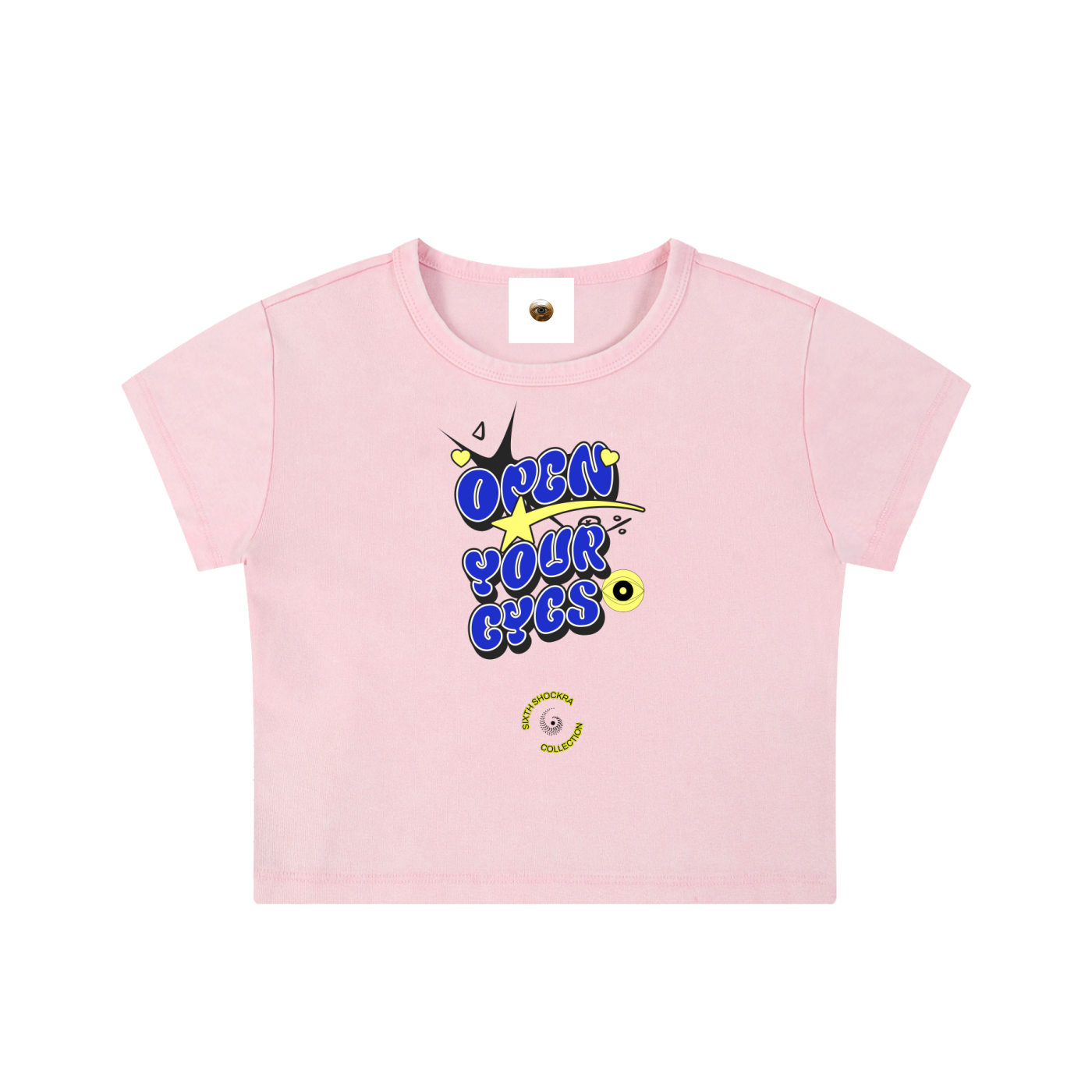 Open Your Eyes Snow Washed Crop Top