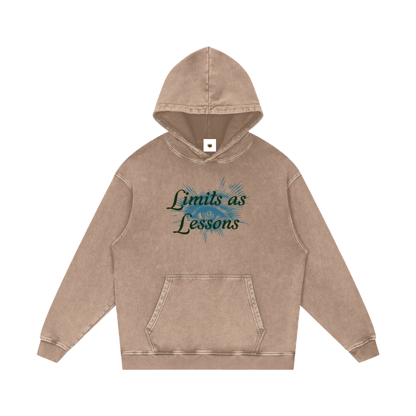 Limits As Lessons Snow Washed Loose Cotton Hoodie