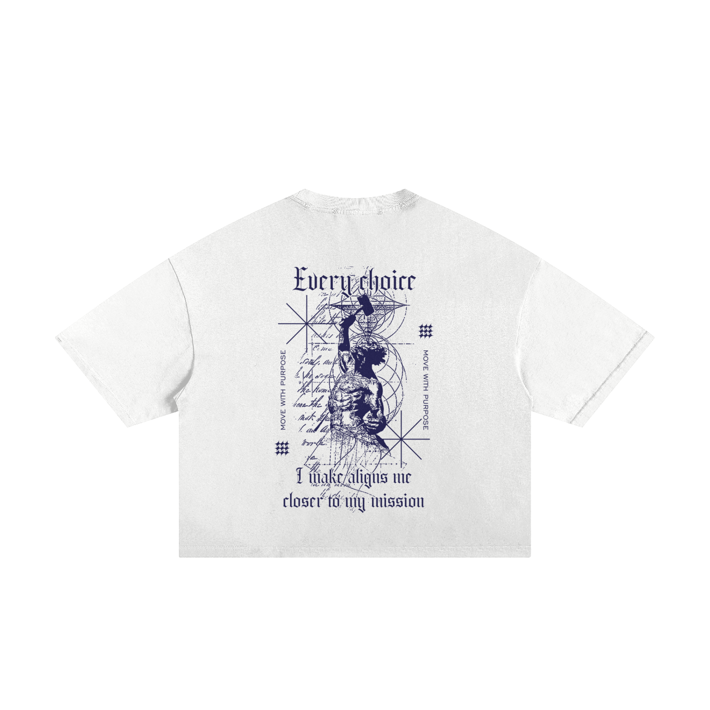 Every choice I make aligns me closer to my mission Unisex Boxy Tee