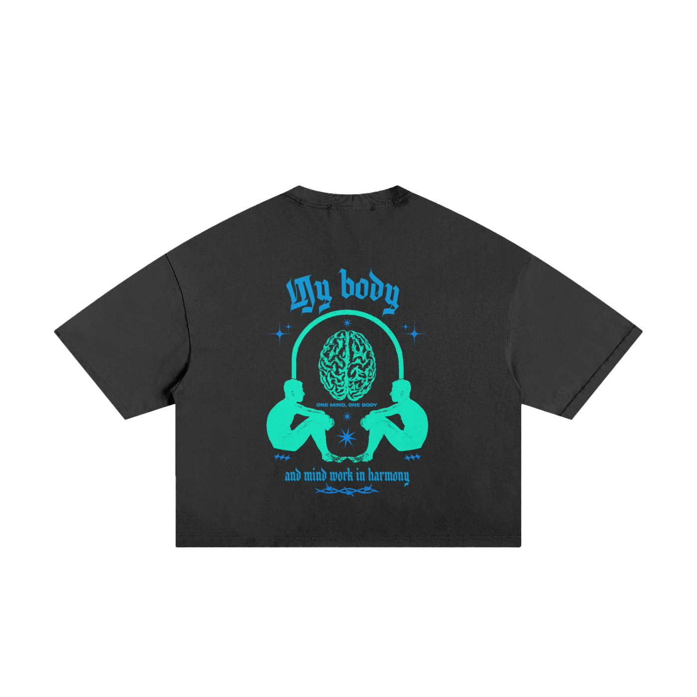 My body and mind work in harmony Unisex Boxy Tee
