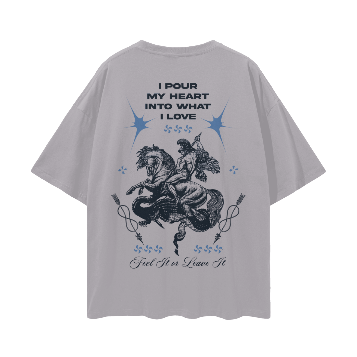 Feel It or Leave It Streetwear Loose Drop Shoulder T-Shirt