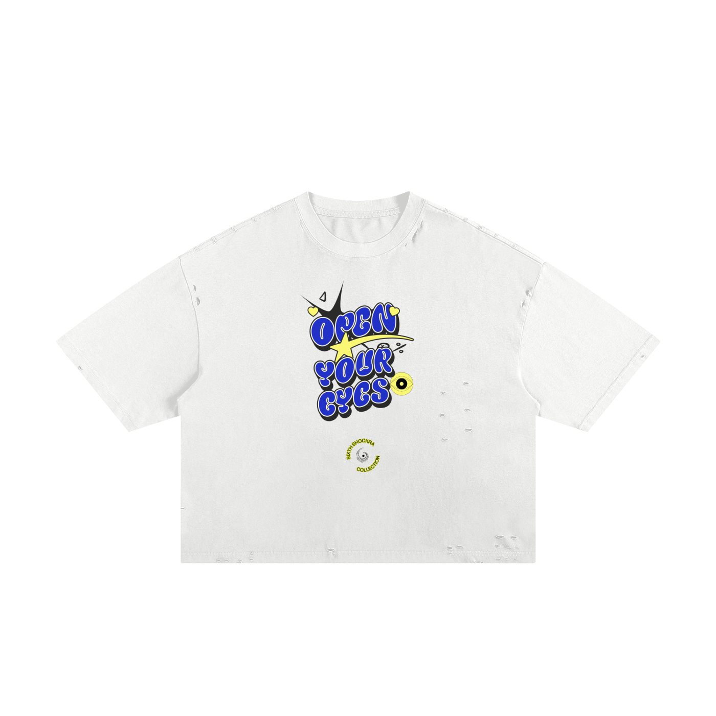 Open Your Eyes Classic Frayed Boxy Tee