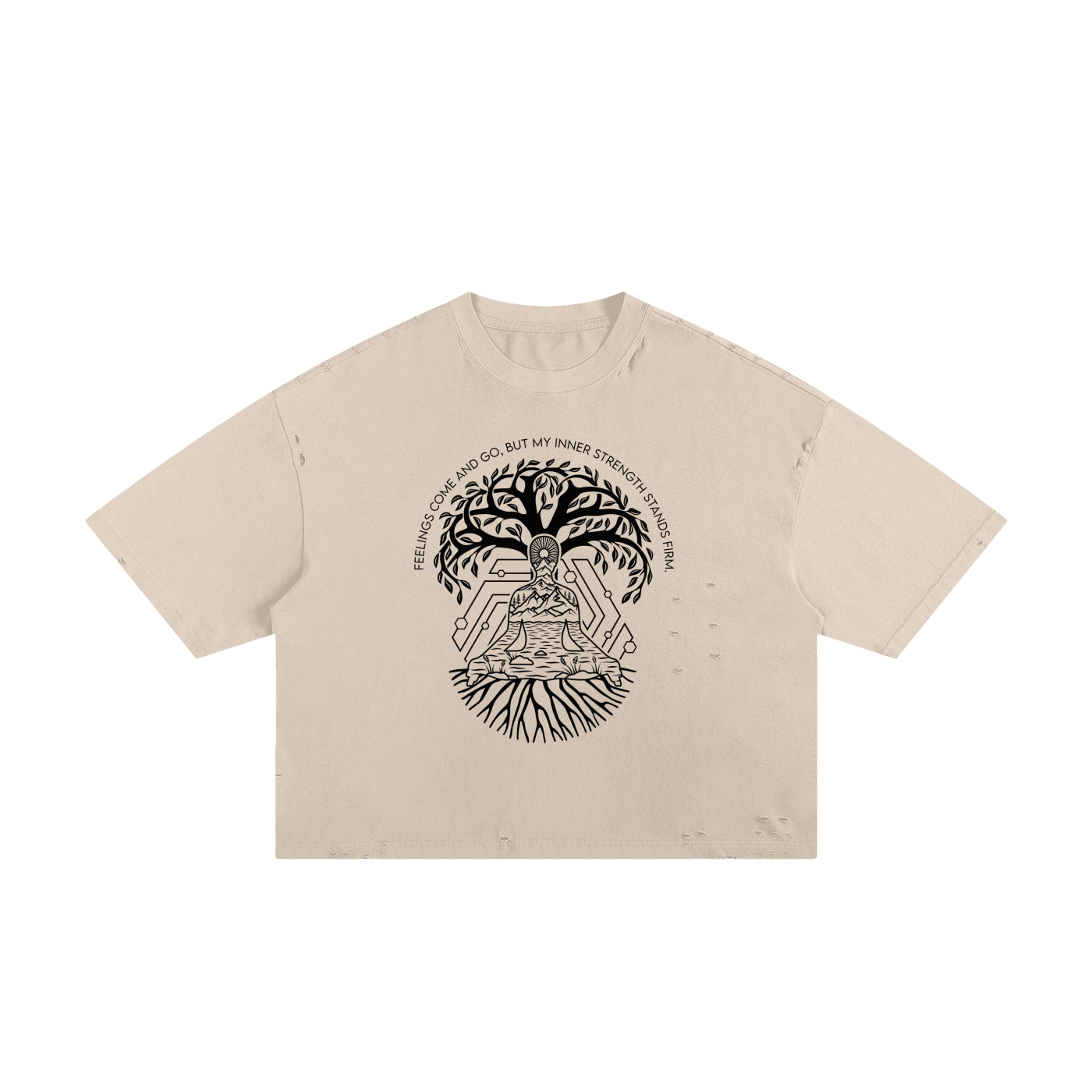 Feelings Come and Go Classic Frayed Boxy Tee